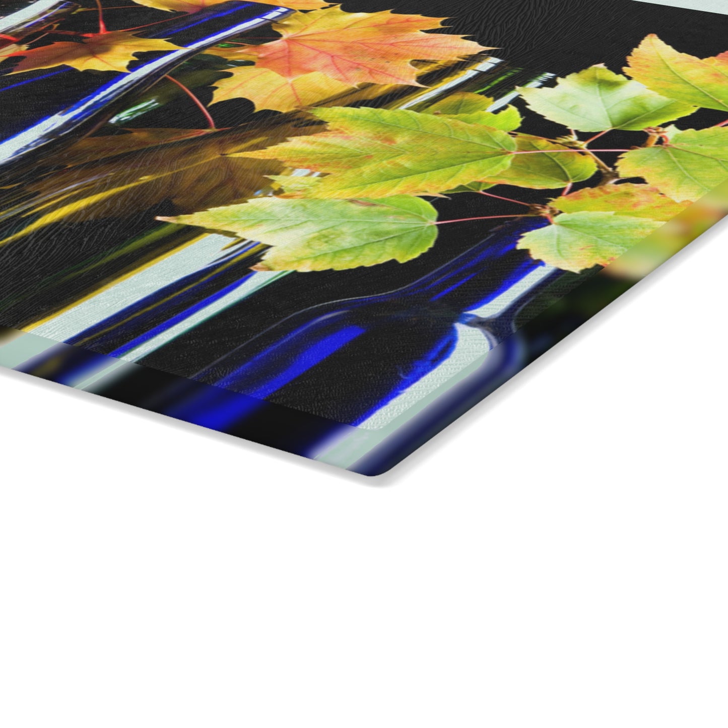 Autumn Wine Glass Cutting Board | Elegant Fall Kitchen Decor