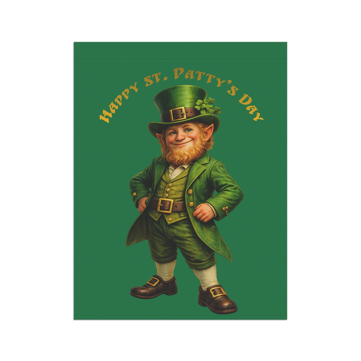 Happy St. Patty's Day Leprechaun Garden Flag | House Banner