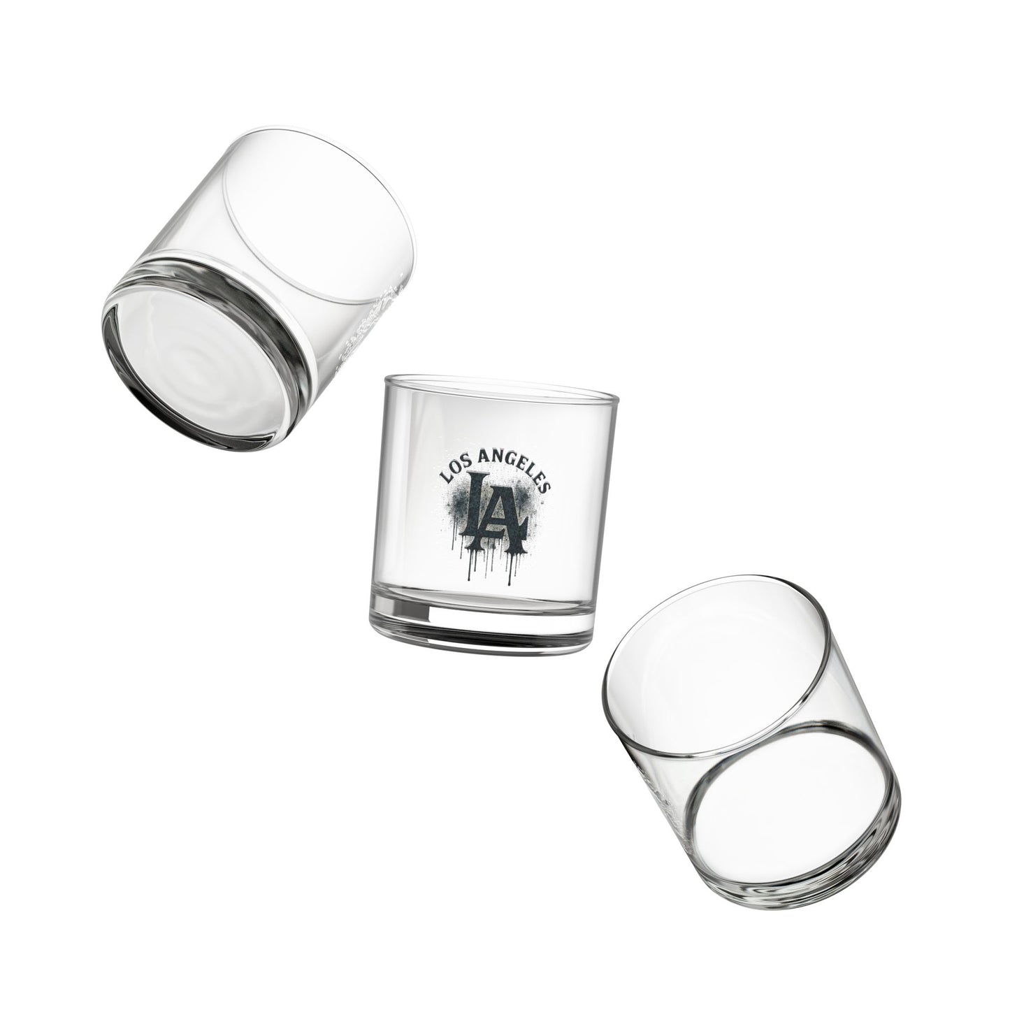 LA Rocks Glass | Los Angeles Whiskey Glass | Fan Barware Gift