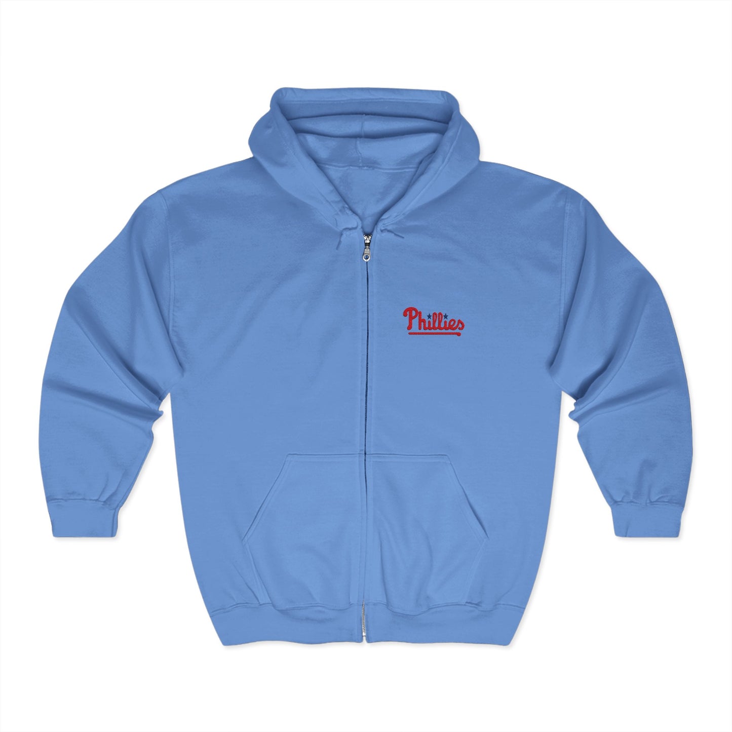 Embroidered Phillies Full Zip Hoodie Phillies Fan Philadelphia Philly Fan Gift Father's Day Mother's Day Christmas Birthday Gift