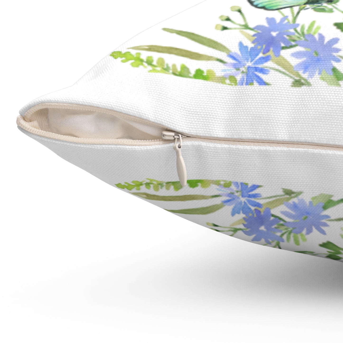 Butterfly Garden Square Pillow | Beautiful Floral Boho Throw Cushion