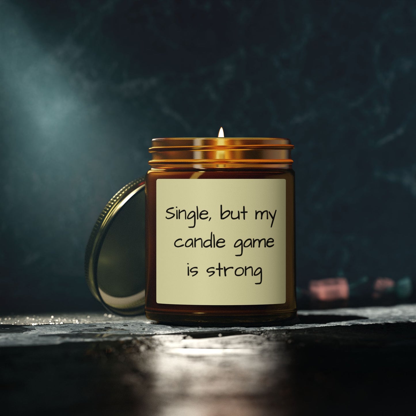 Funny Single Candle | Coconut Apricot Wax | Self Love Anti-Valentine Gift