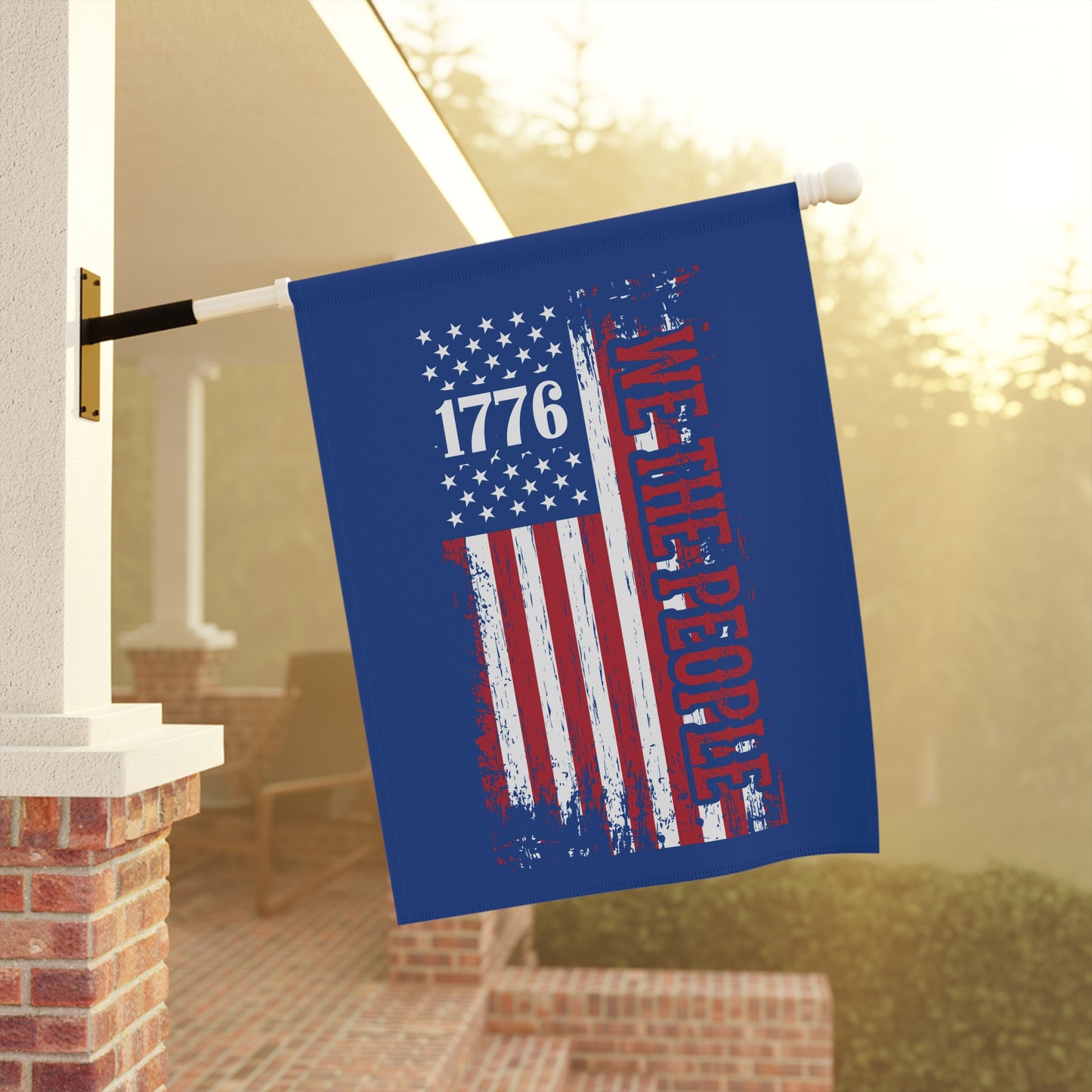 Garden Flag, Patriotic July 4th Yard Banner, Independence Day We The People Outdoor Decor, American Flag Yard Sign, USA Fourth of July Party