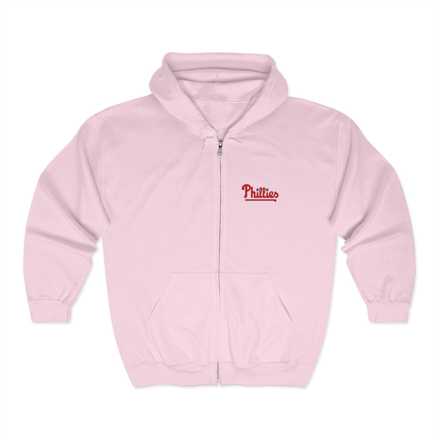 Embroidered Phillies Full Zip Hoodie Phillies Fan Philadelphia Philly Fan Gift Father's Day Mother's Day Christmas Birthday Gift