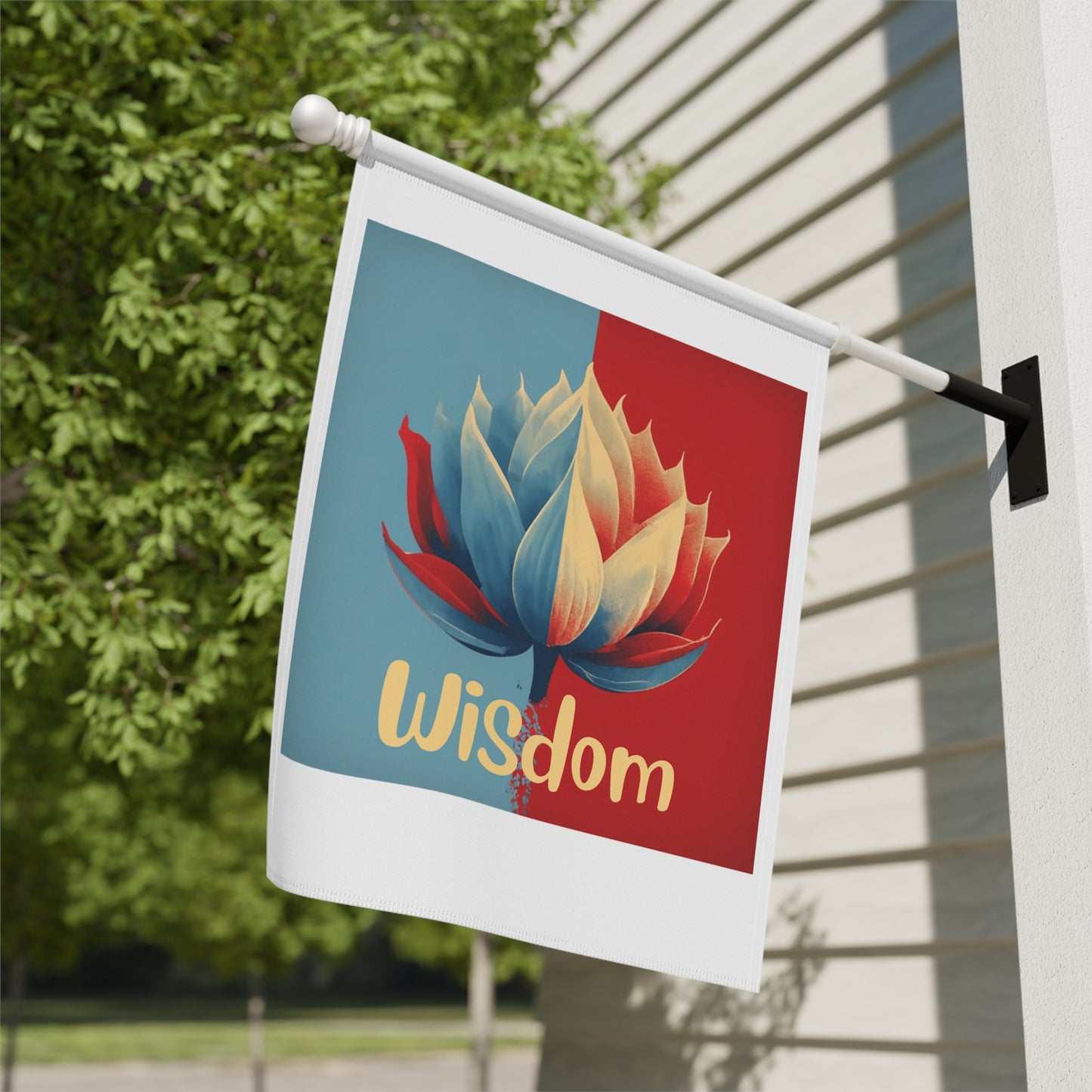Lotus Flower Lotus Wisdom Garden Flag Namaste Inspirational