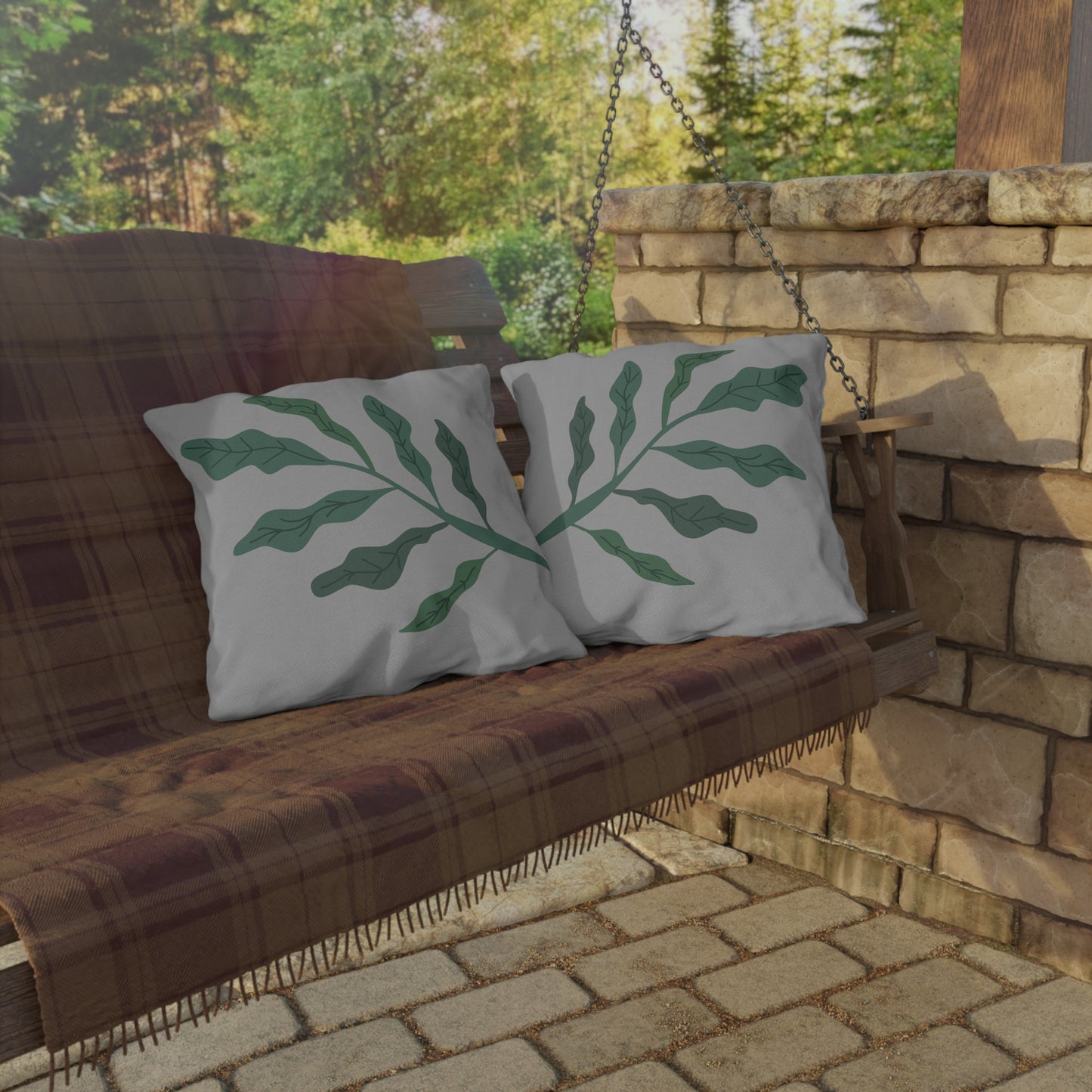 Fern Botanical Outdoor Pillow | Nature Patio Decor Cushion