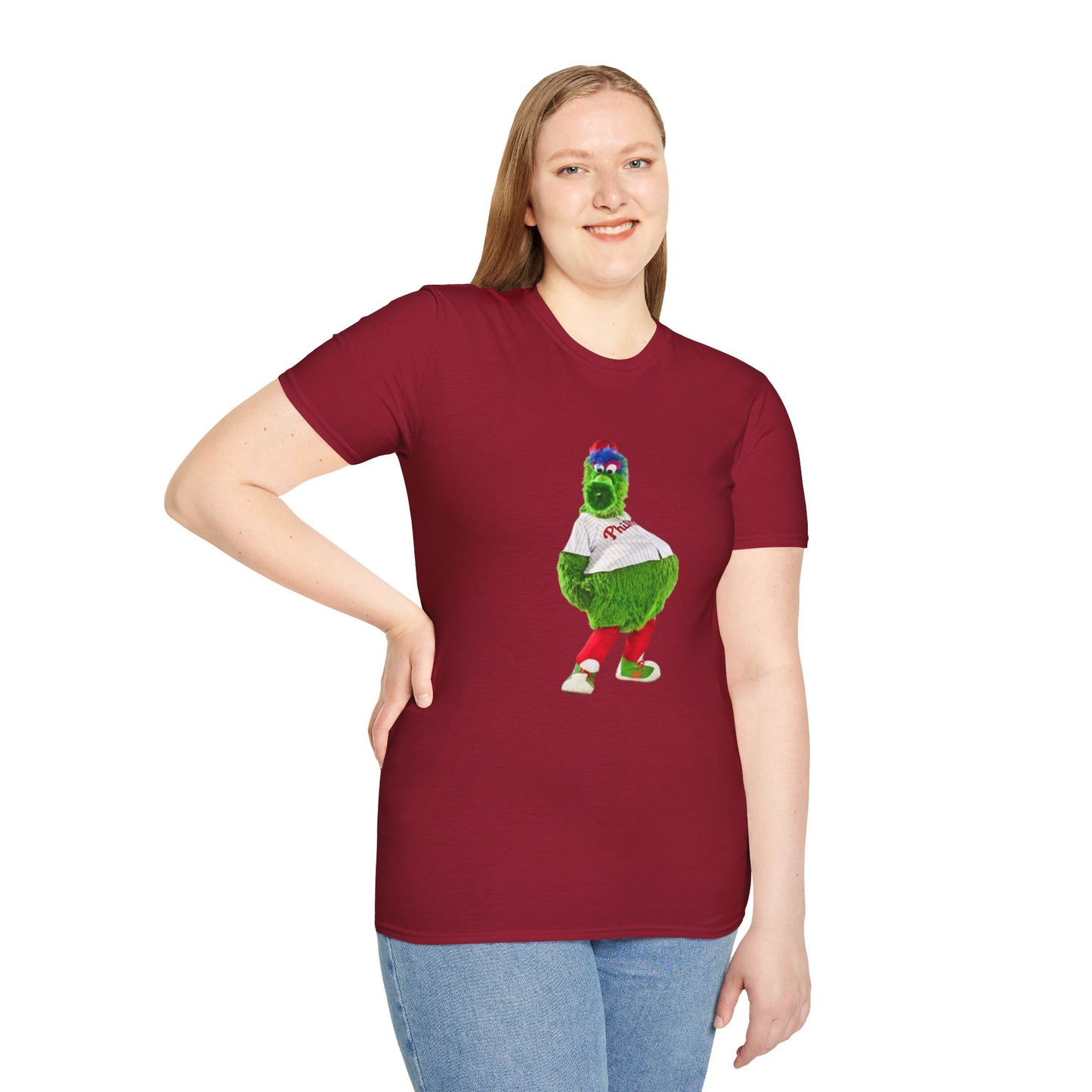 Cartoon Baseball Mascot T-Shirt | Funny Green Character Tee for Sports Lovers
