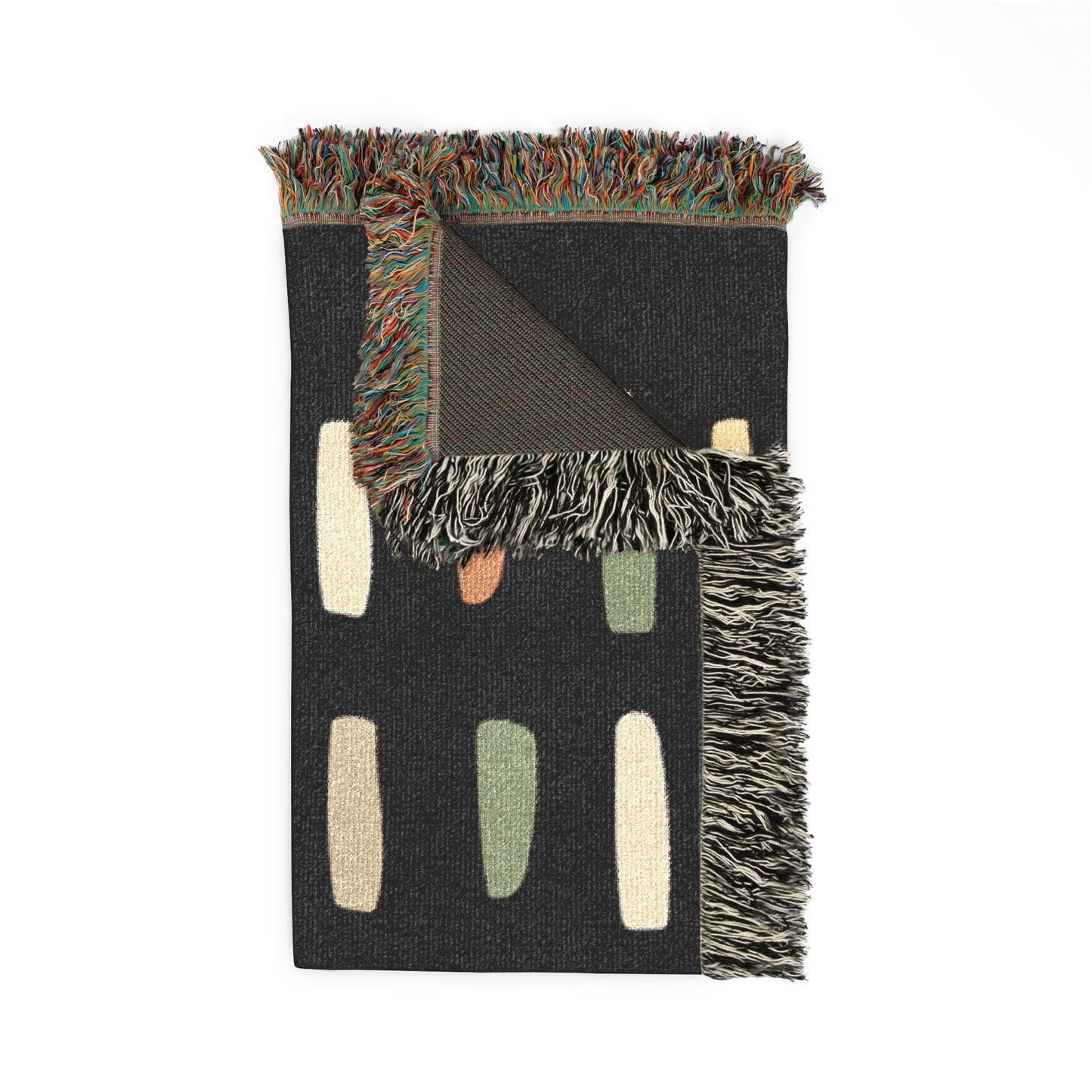 Modern Geometric Woven Throw Blanket | Mid-Century Boho Decor