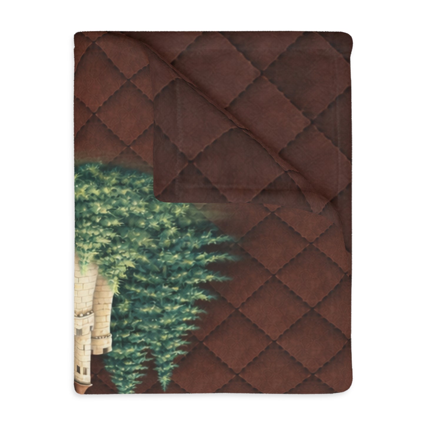 Dragon Castle Quilted Blanket | Fantasy Medieval Throw | Cozy Storybook Bedding | Kids & Gamer Room Decor | Magical Gift