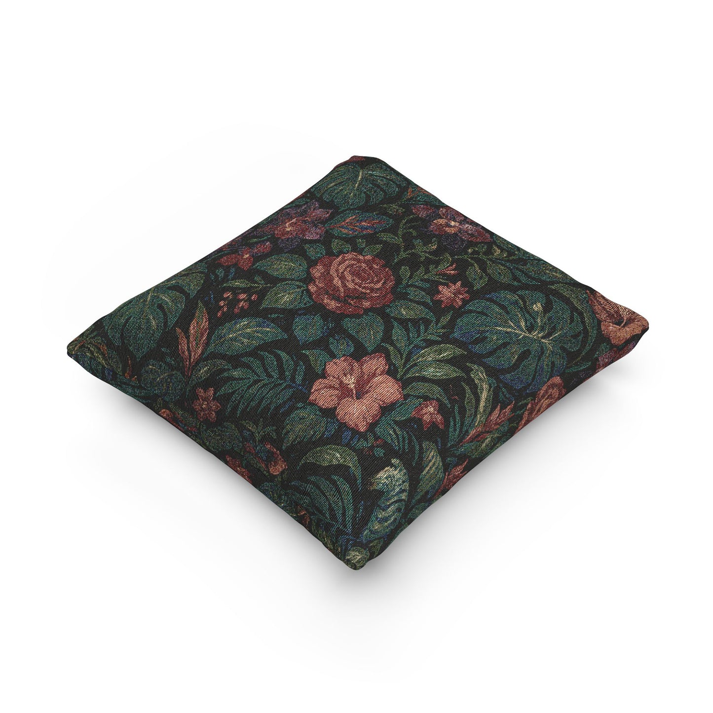 Tapestry Styled Floral Pillow | Vintage Styled Cushion | Cottagecore Pillow