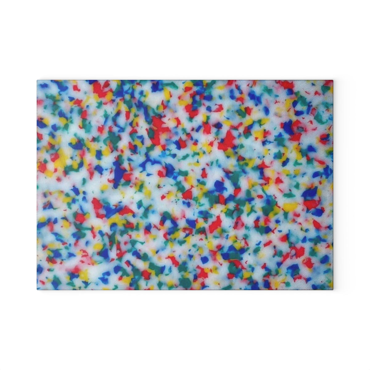 Colorful speckled pattern on a white background