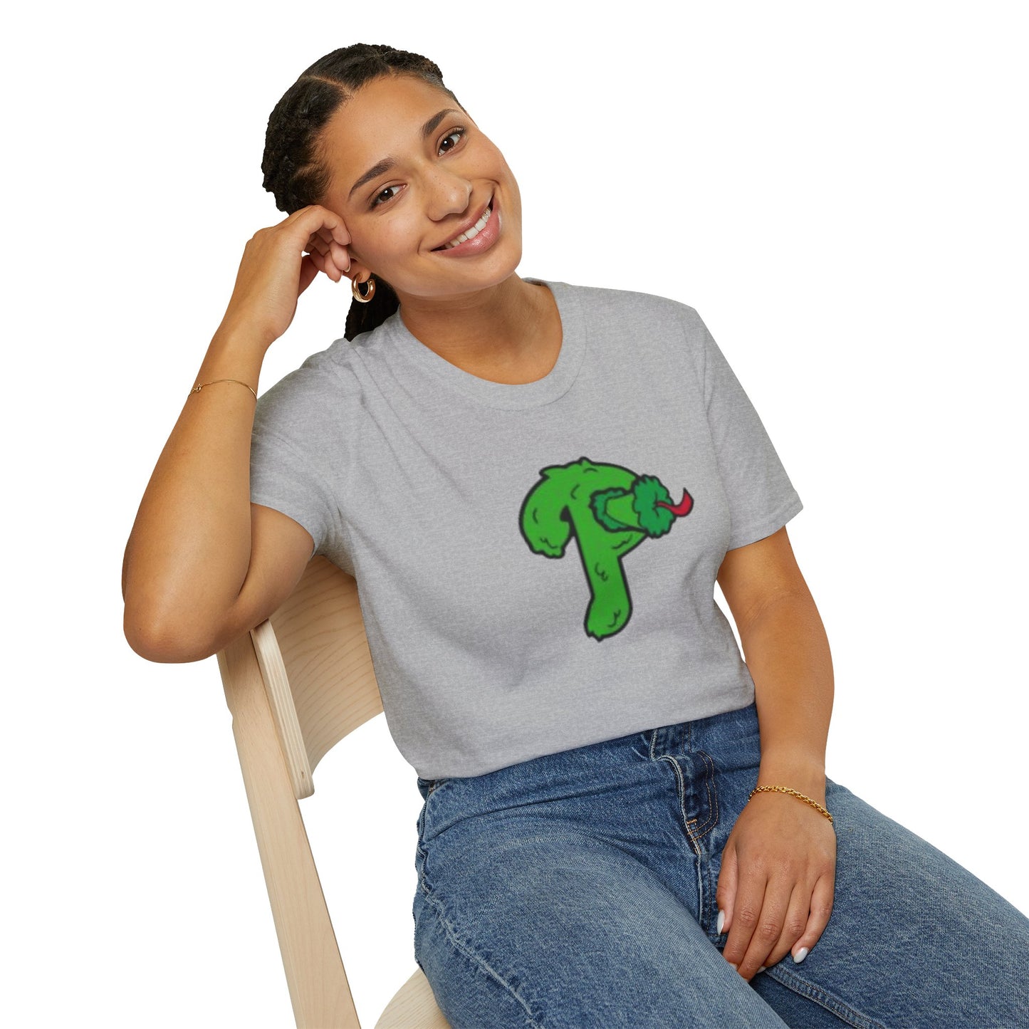 Philly Phanatic Cartoon Image T-Shirt - Fun Baseball Fan Tee, Sports Lover Graphic Top, Gift Shirt for Philadelphia Fans, Soft Cotton Tee,