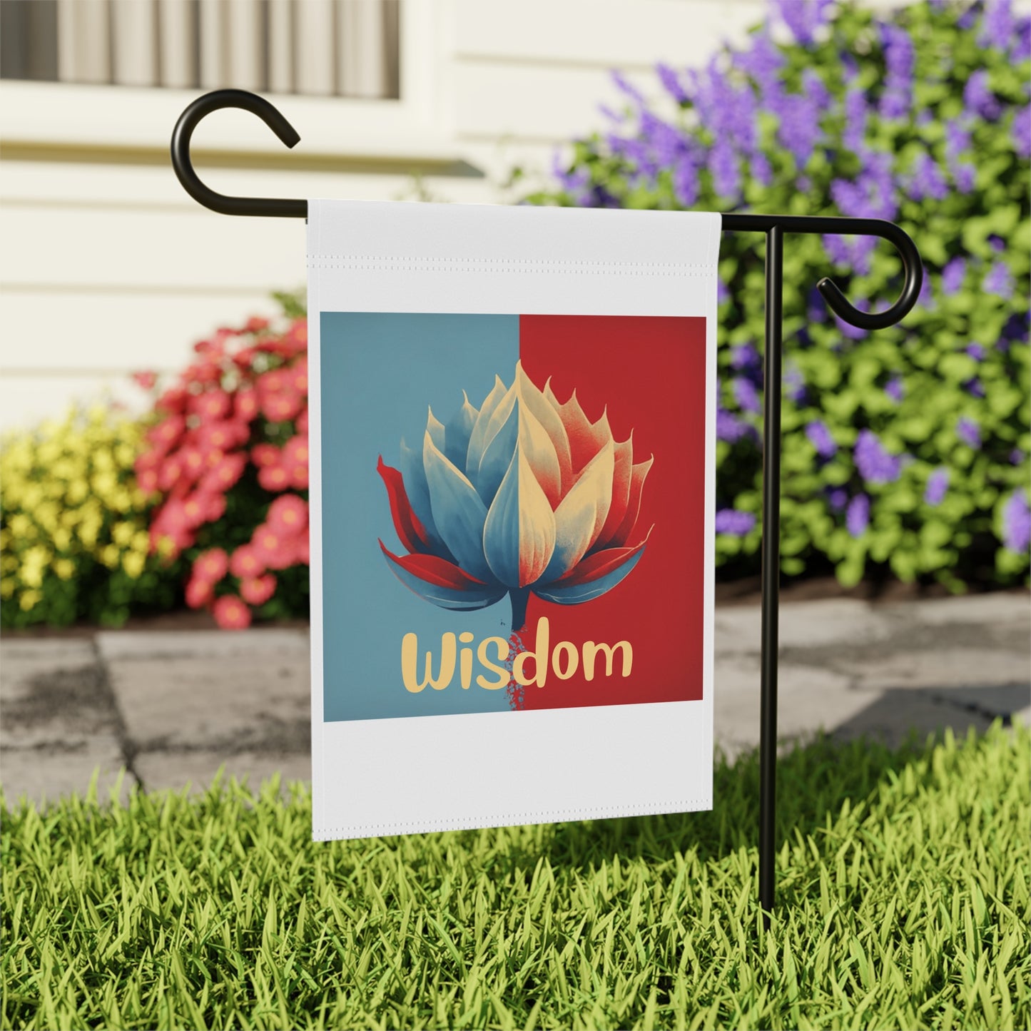 Lotus Flower Lotus Wisdom Garden Flag Namaste Inspirational