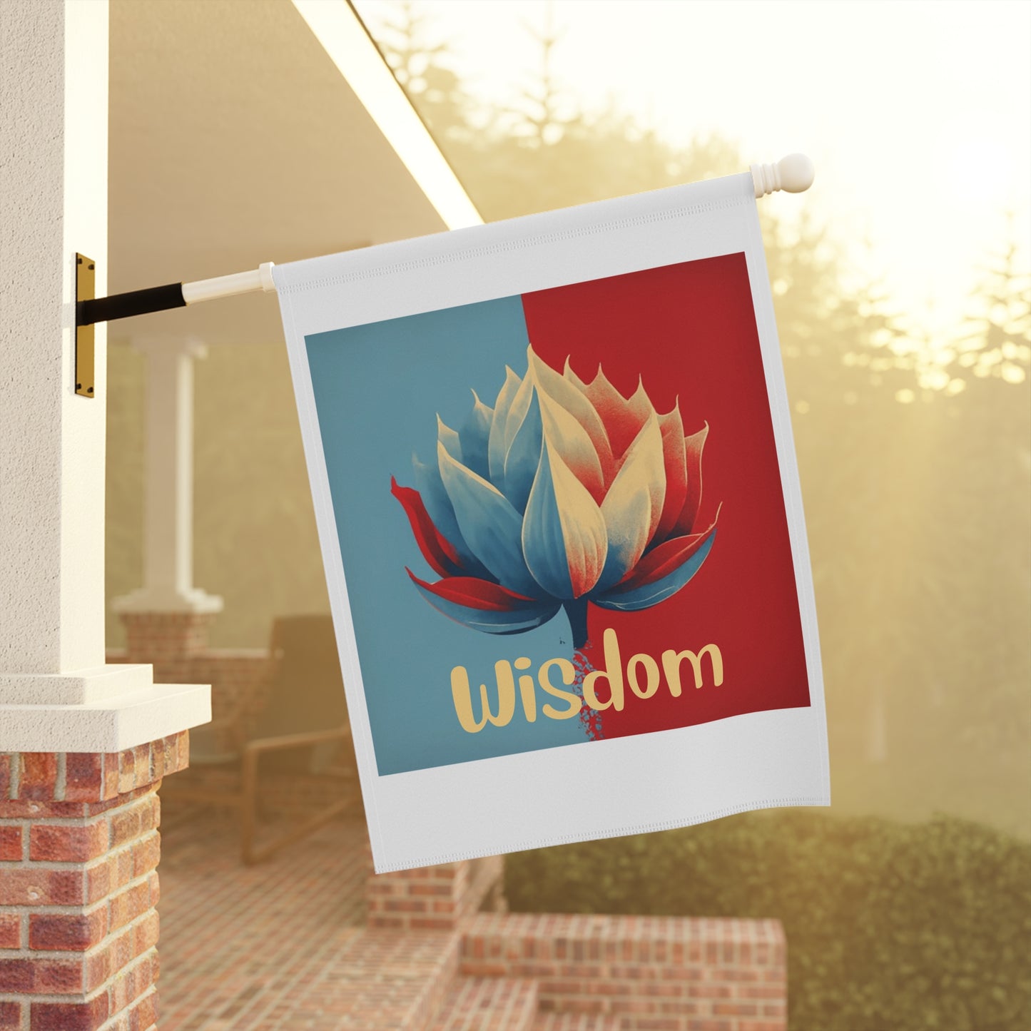 Lotus Flower Lotus Wisdom Garden Flag Namaste Inspirational