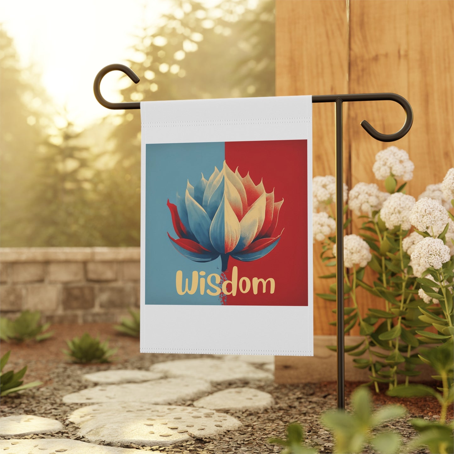 Lotus Flower Lotus Wisdom Garden Flag Namaste Inspirational