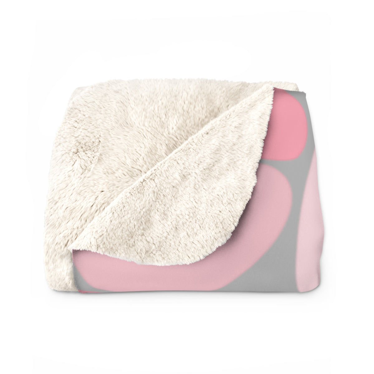 Heart Pattern Sherpa Blanket — Pink Valentine's Cozy Fleece Throw
