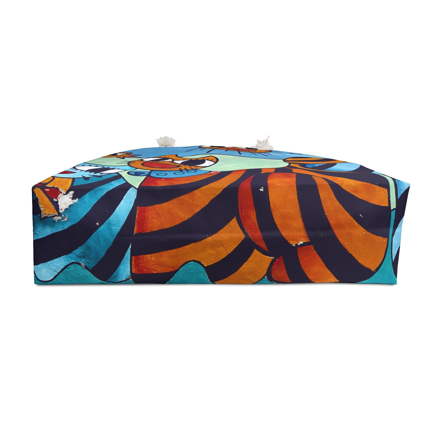 Colorful Cartoon Cat Weekender Bag, Fun Cat Lover Travel Tote, Quirky Cat Lover Bag Gift