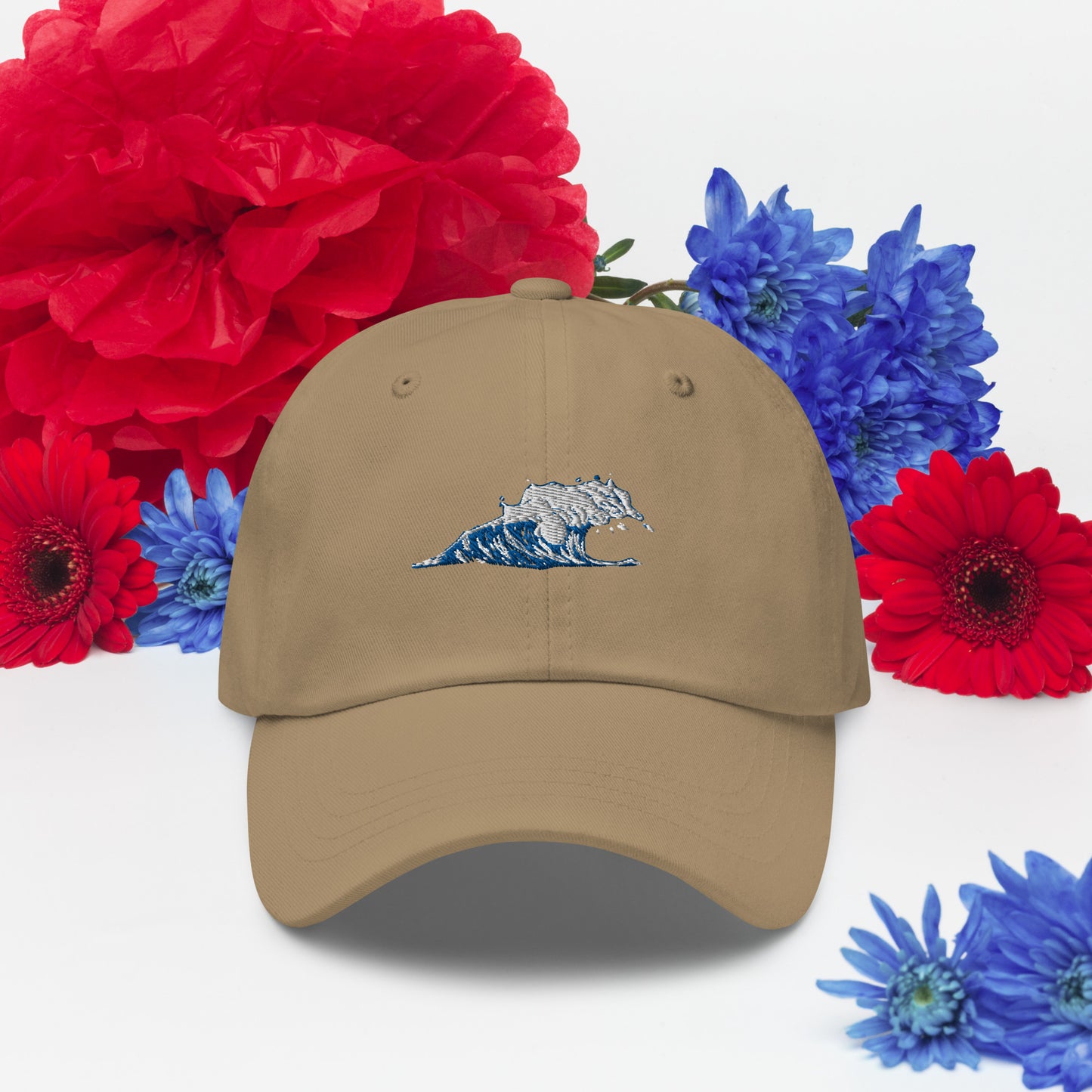 Blue Wave Surfer Hat Surf Ocean Wave Classic Style Ball Cap Embroidered