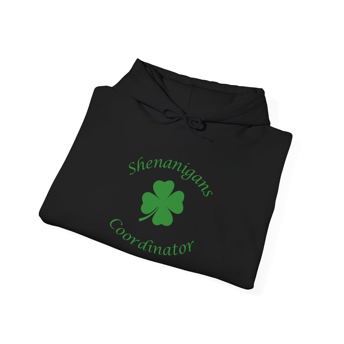 Shenanigans Coordinator Hoodie – Funny St Patrick’s Day Sweatshirt with Shamrock | Irish Party Hoodie Gift