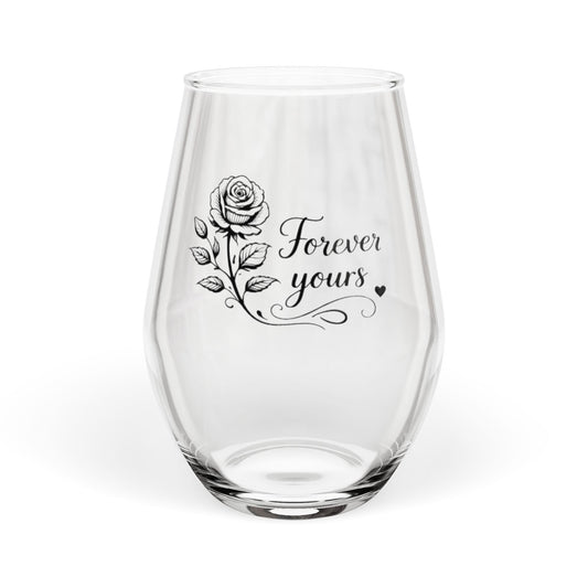 Forever Yours Stemless Wine Glass | Romantic Gift for Her
