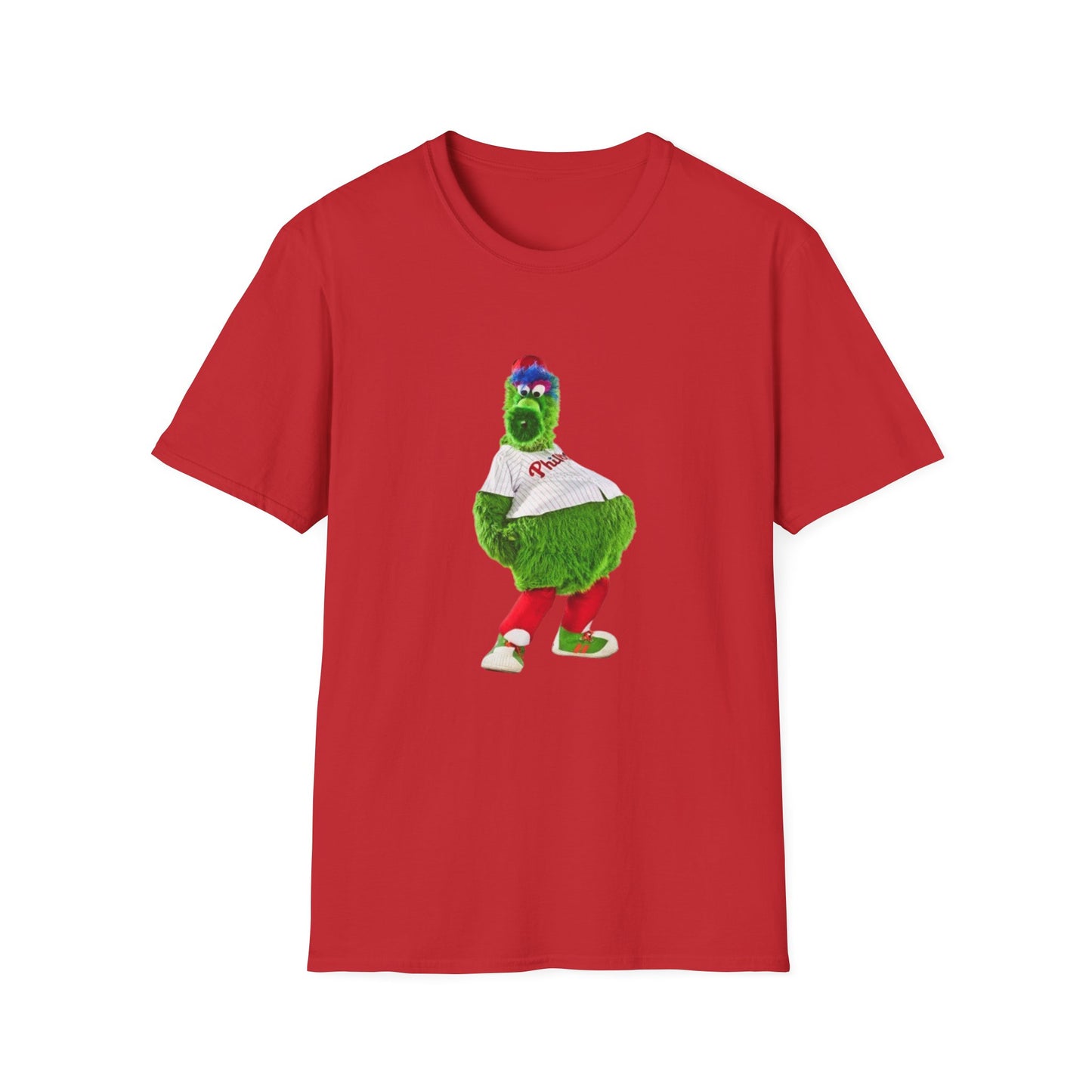 Cartoon Baseball Mascot T-Shirt | Funny Green Character Tee for Sports Lovers