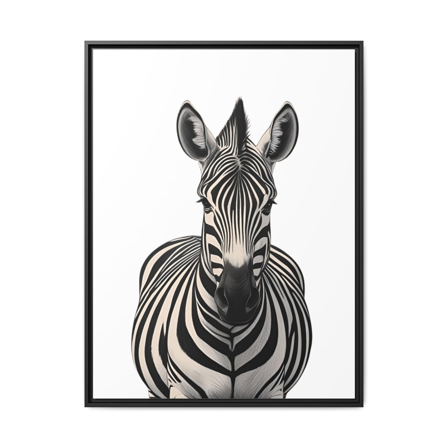 Striking Zebra Wall Art Black & White Wildlife Photography Print, Safari Animal Home Decor, Zebra Lover Nursery Room Gift
