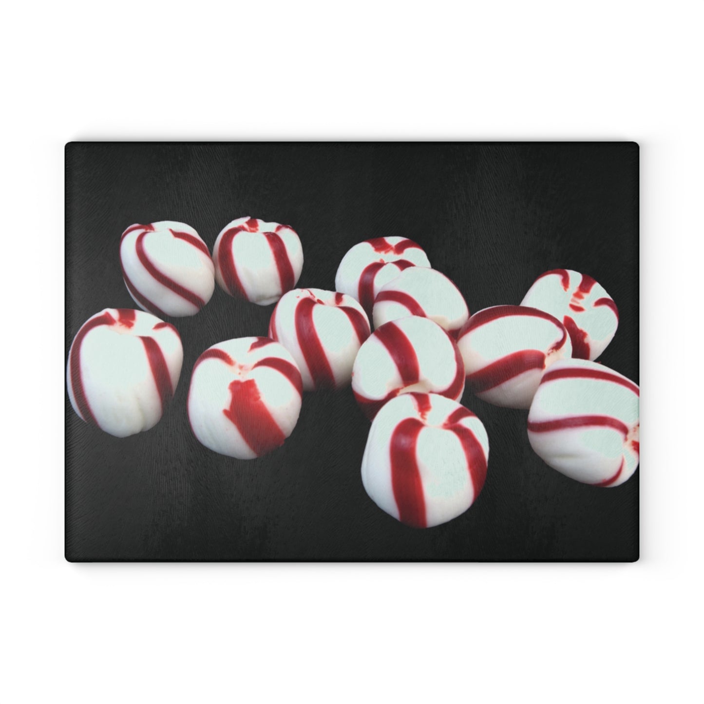 Peppermint Candy Glass Cutting Board | Festive Christmas Kitchen Decor
