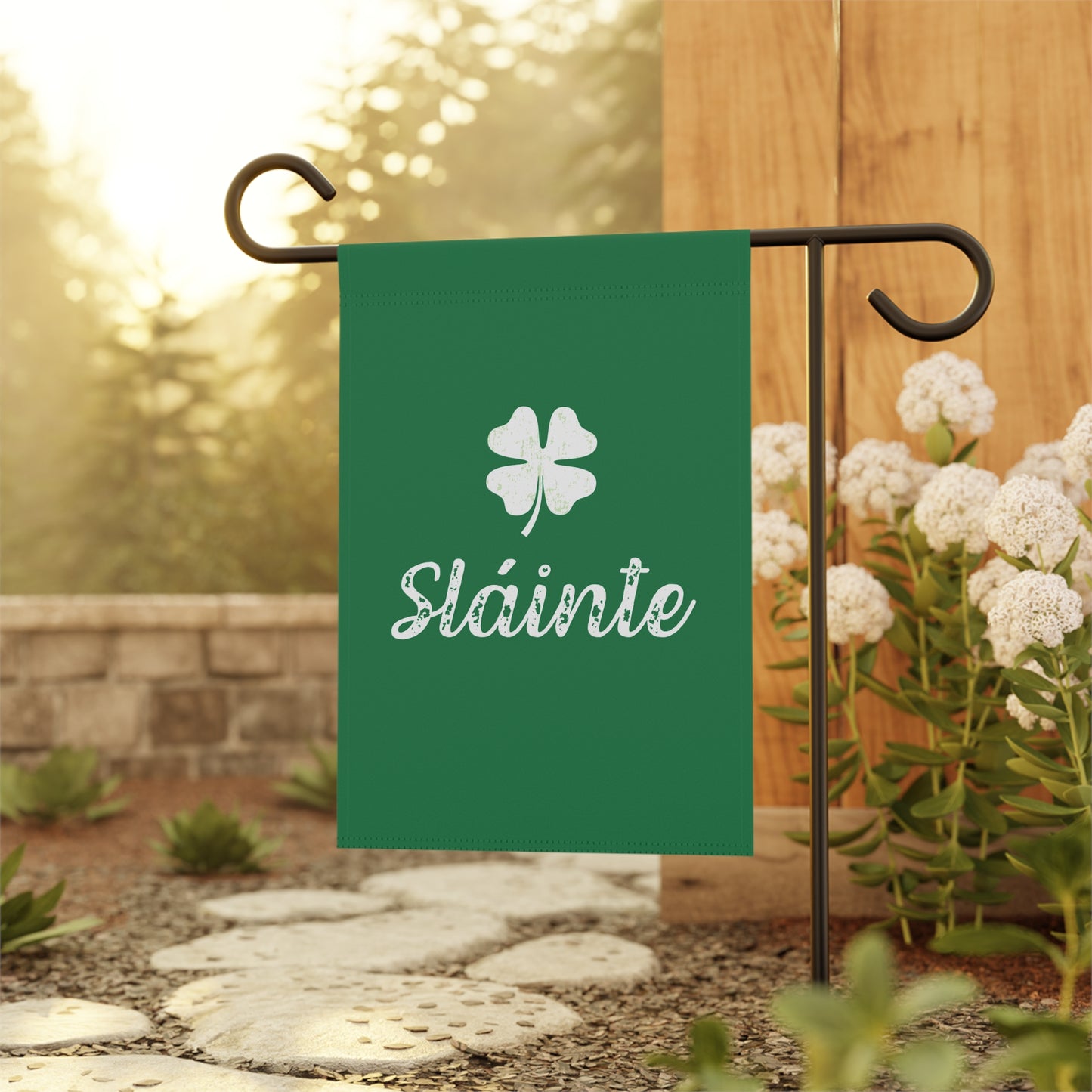 St Patrick's Day Slainte Irish Cheers Garden Flag