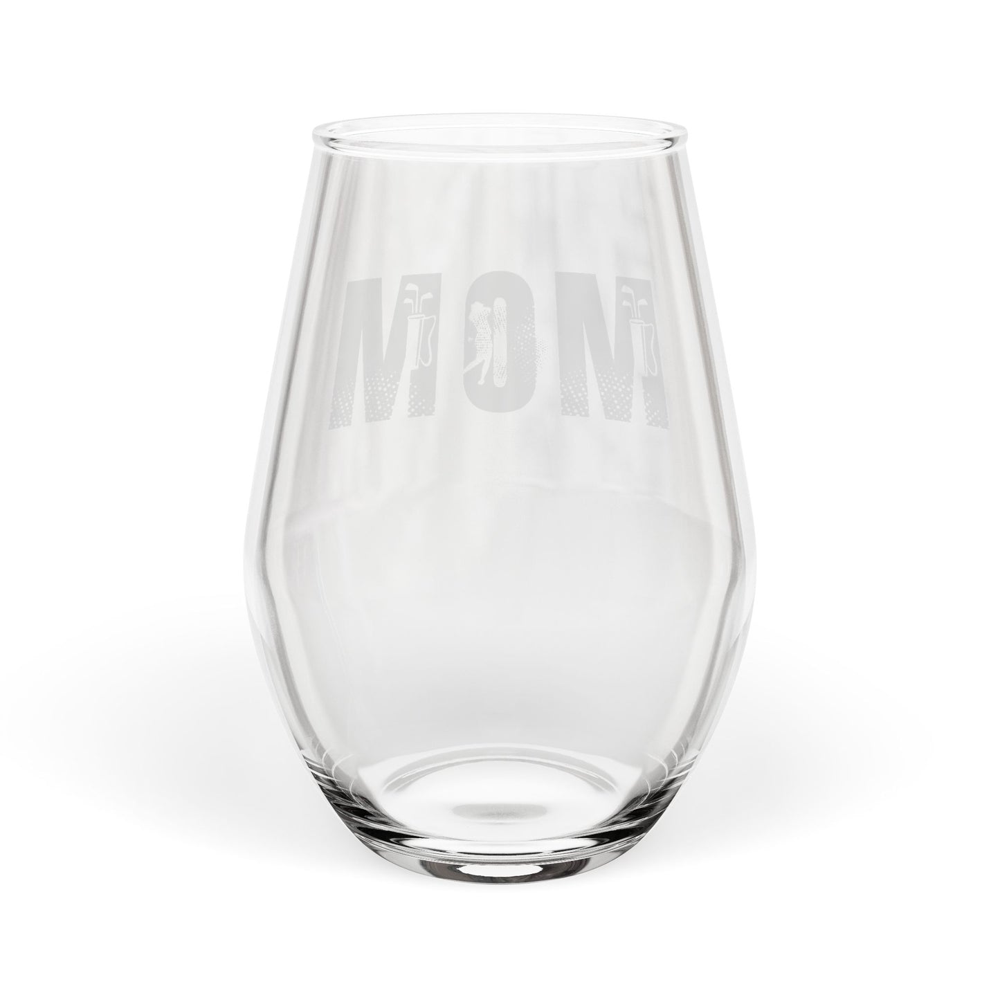Mom Golf Wine Glass – Funny Golf Gift for Moms – Stemless Wine Glass for Golf Lovers