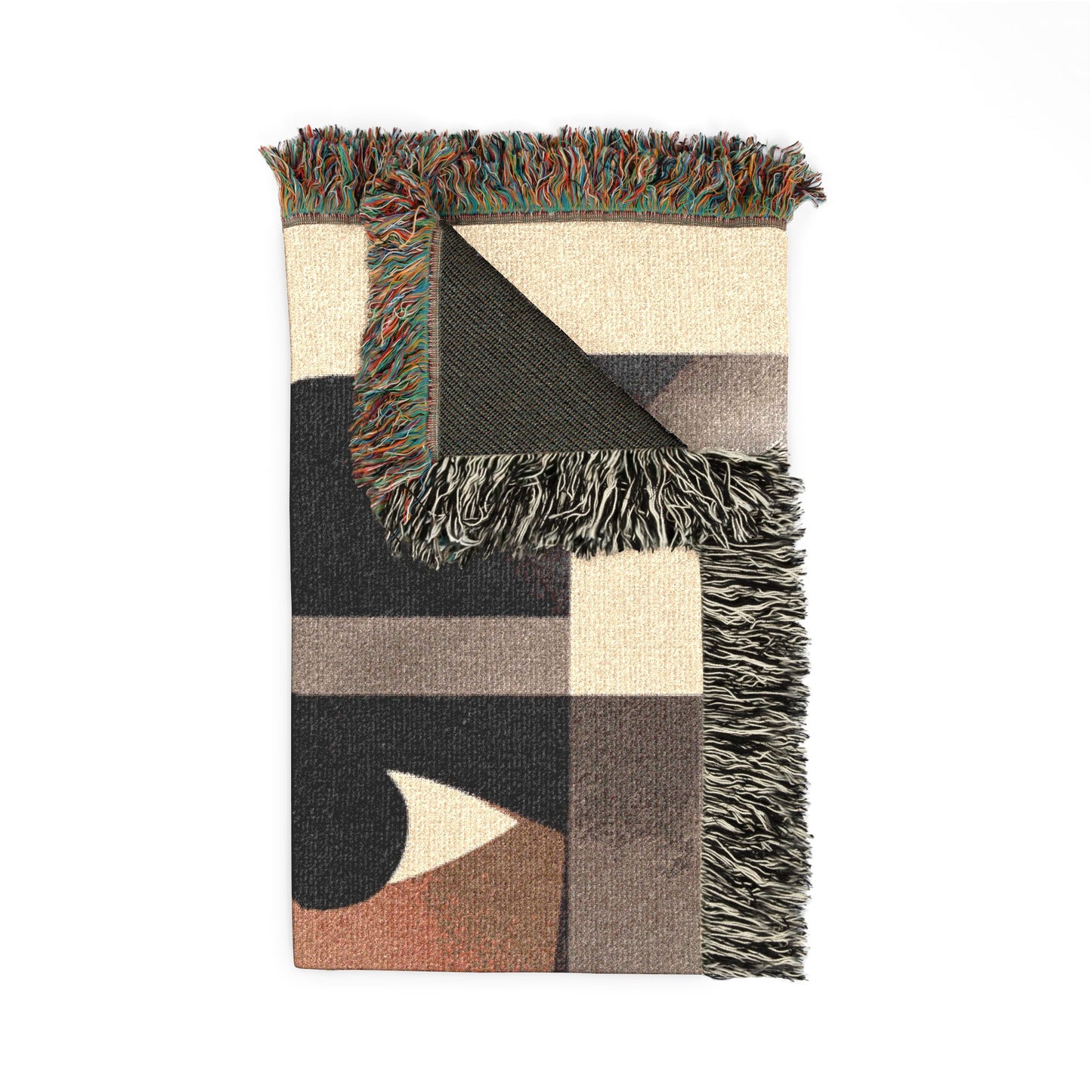 Mid-Century Geometric Woven Throw | Minimalist Boho Home Decor