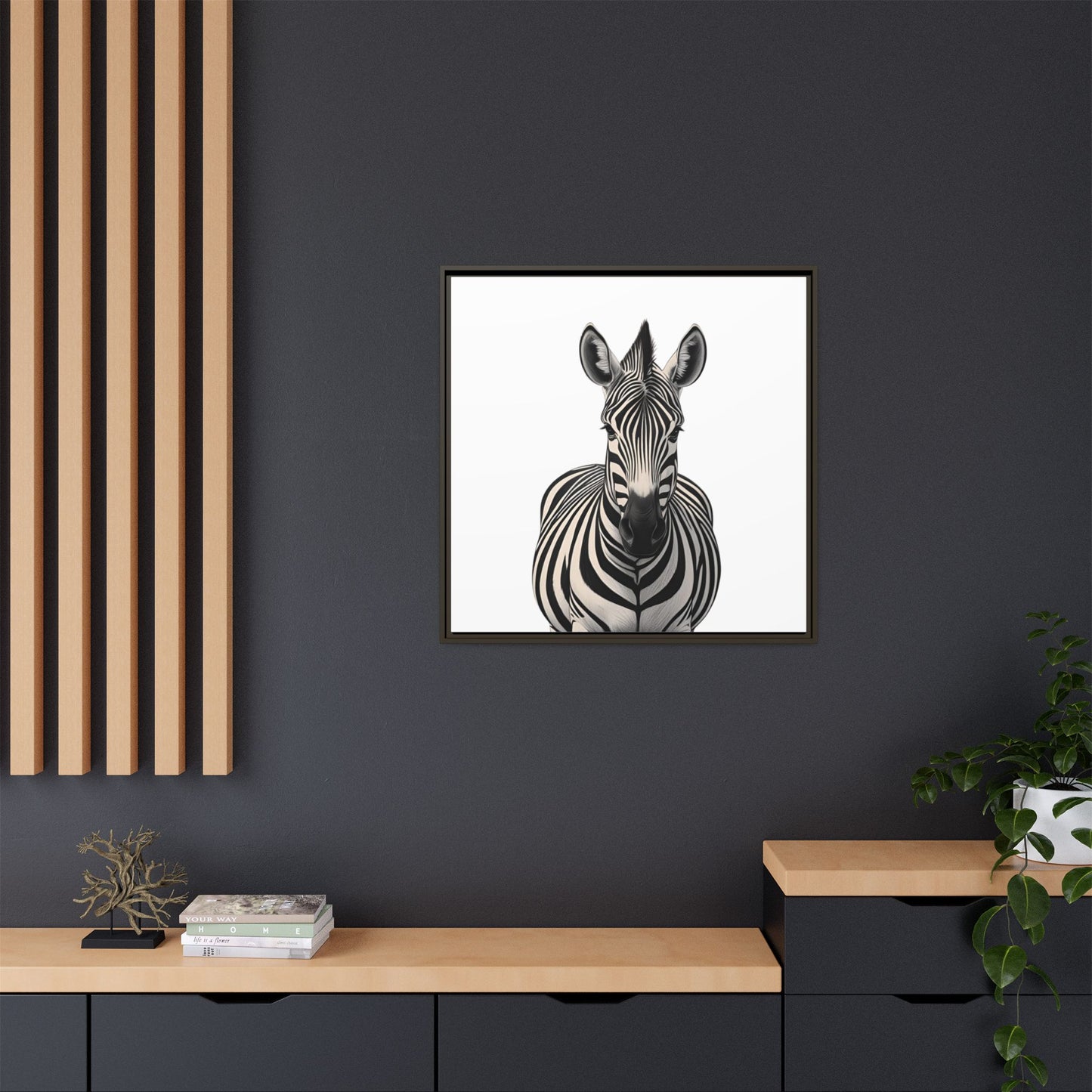 Striking Zebra Wall Art Black & White Wildlife Photography Print, Safari Animal Home Decor, Zebra Lover Nursery Room Gift