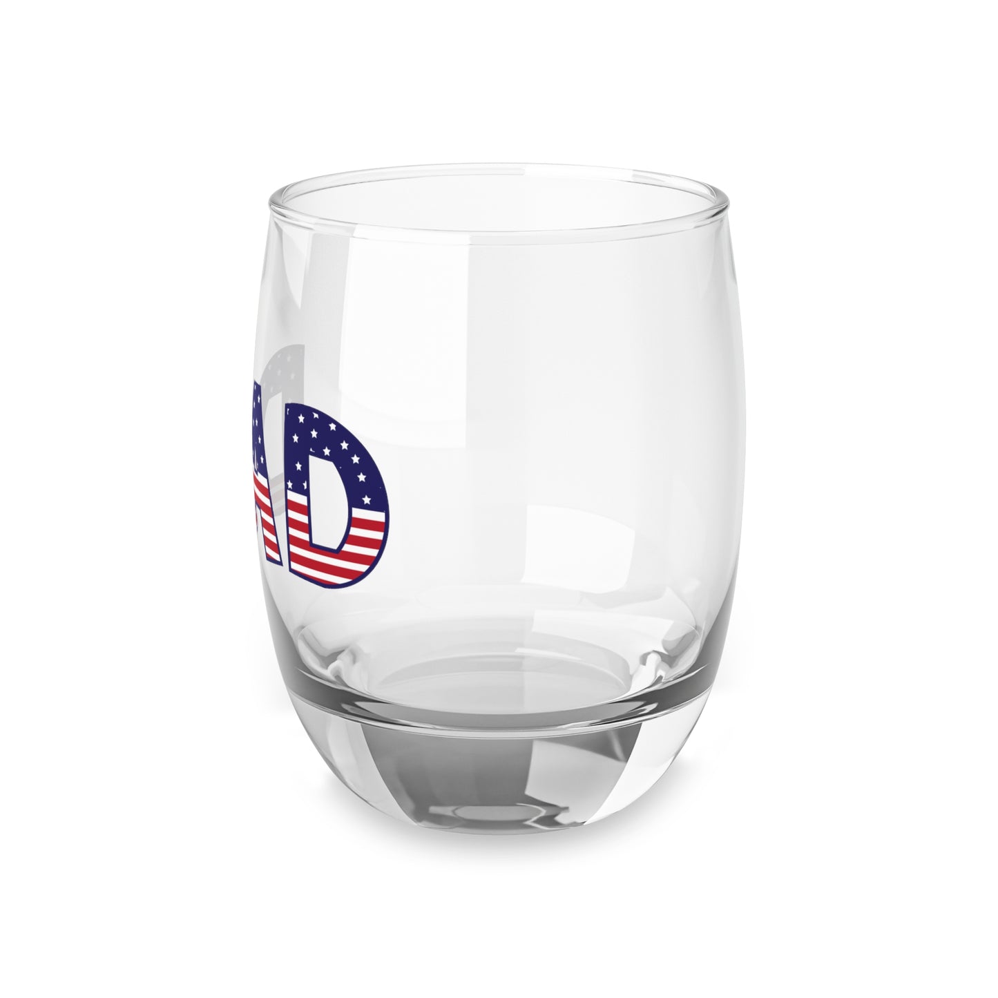 Patriotic Dad Whiskey Glass – American Flag DAD Rocks Glass Gift