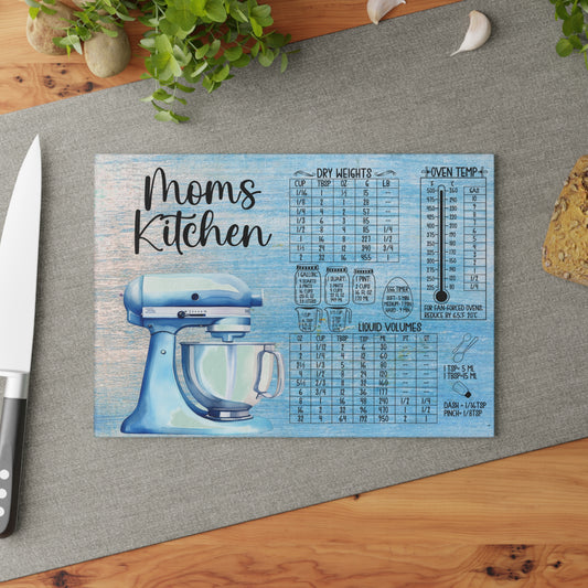 Glass Cutting Board with Conversion Charts | Baking Kitchen Gift