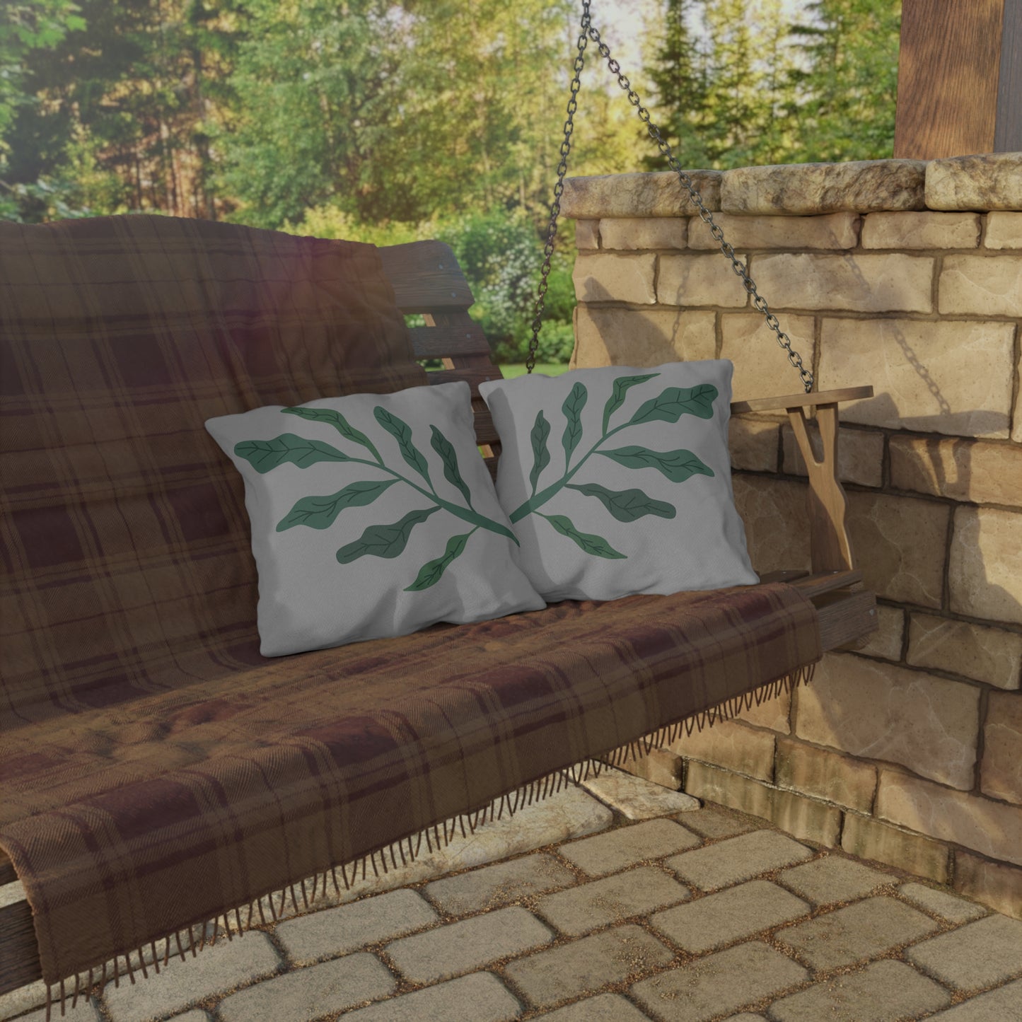 Fern Botanical Outdoor Pillow | Nature Patio Decor Cushion