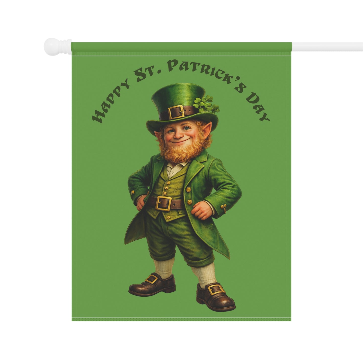 Happy St. Patrick’s Day Leprechaun Garden Flag | Irish Leprechaun Yard Flag | Green St Patrick’s Day Outdoor Decor | Spring Garden Flag