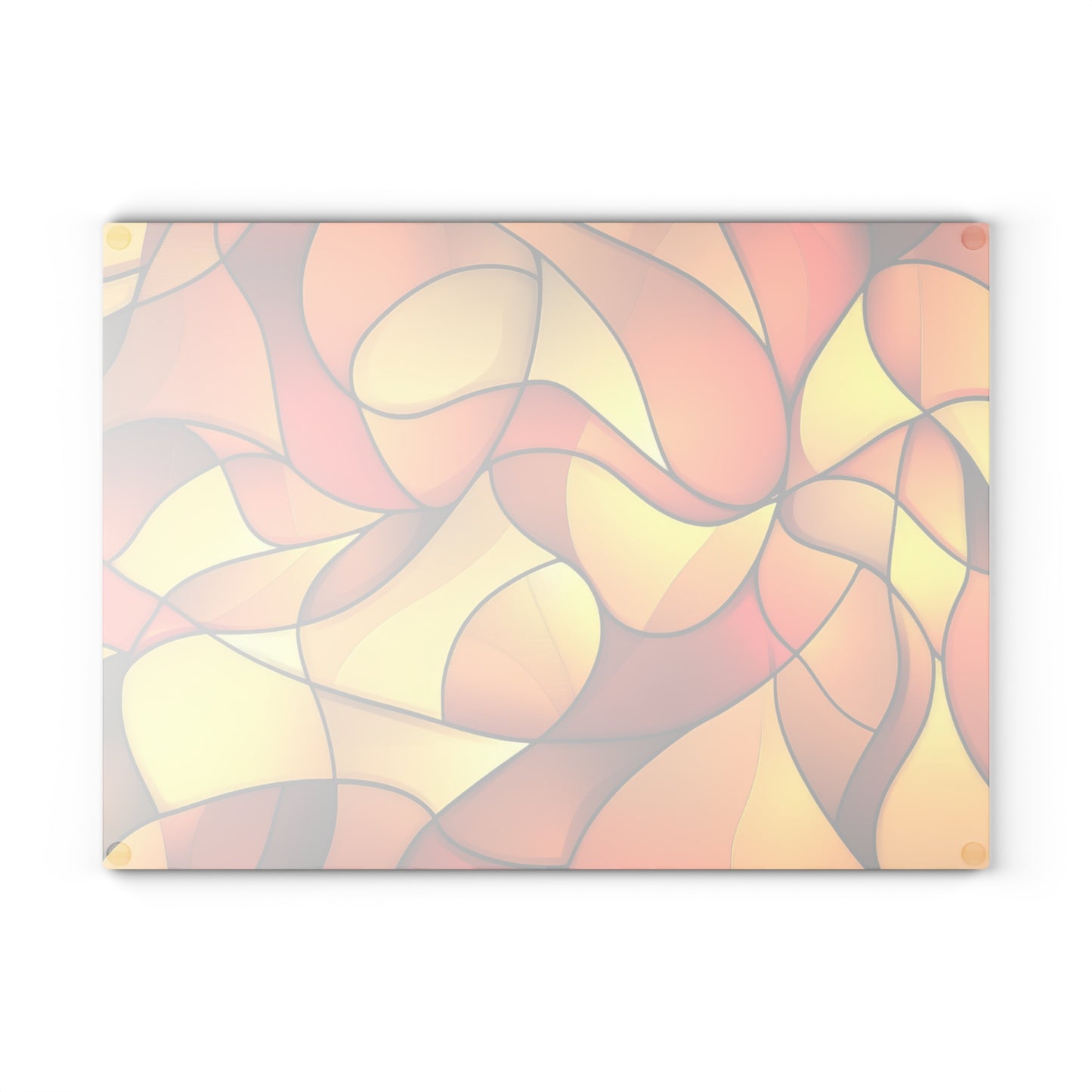 Orange Stained Glass Swirl Cutting Board | Autumn Kitchen Decor