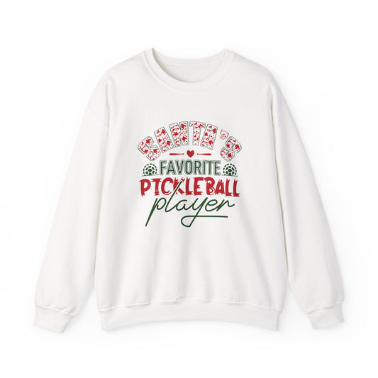 Christmas Santa's Favorite Pickleball Player Sweatshirt Funny Holiday Gift Idea Unisex Crewneck  Festive Xmas Apparel Winter