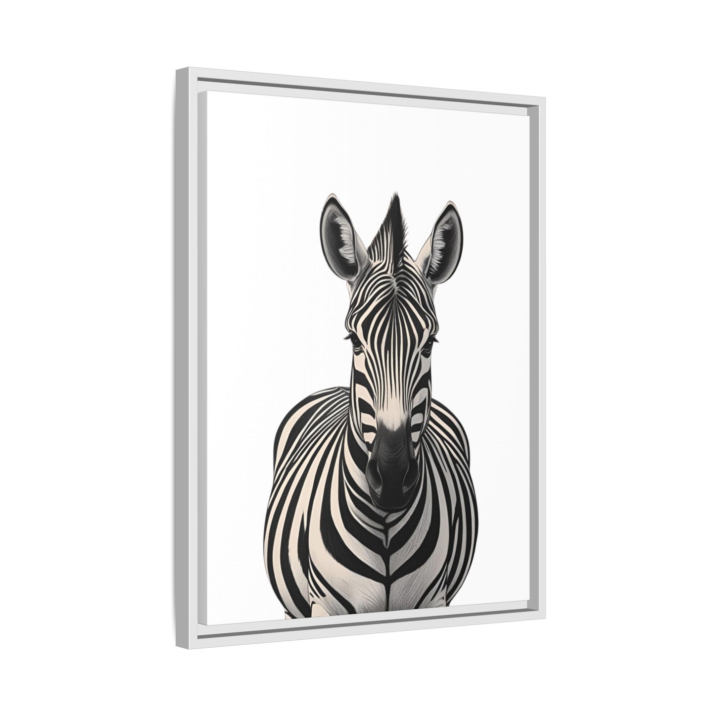 Striking Zebra Wall Art Black & White Wildlife Photography Print, Safari Animal Home Decor, Zebra Lover Nursery Room Gift