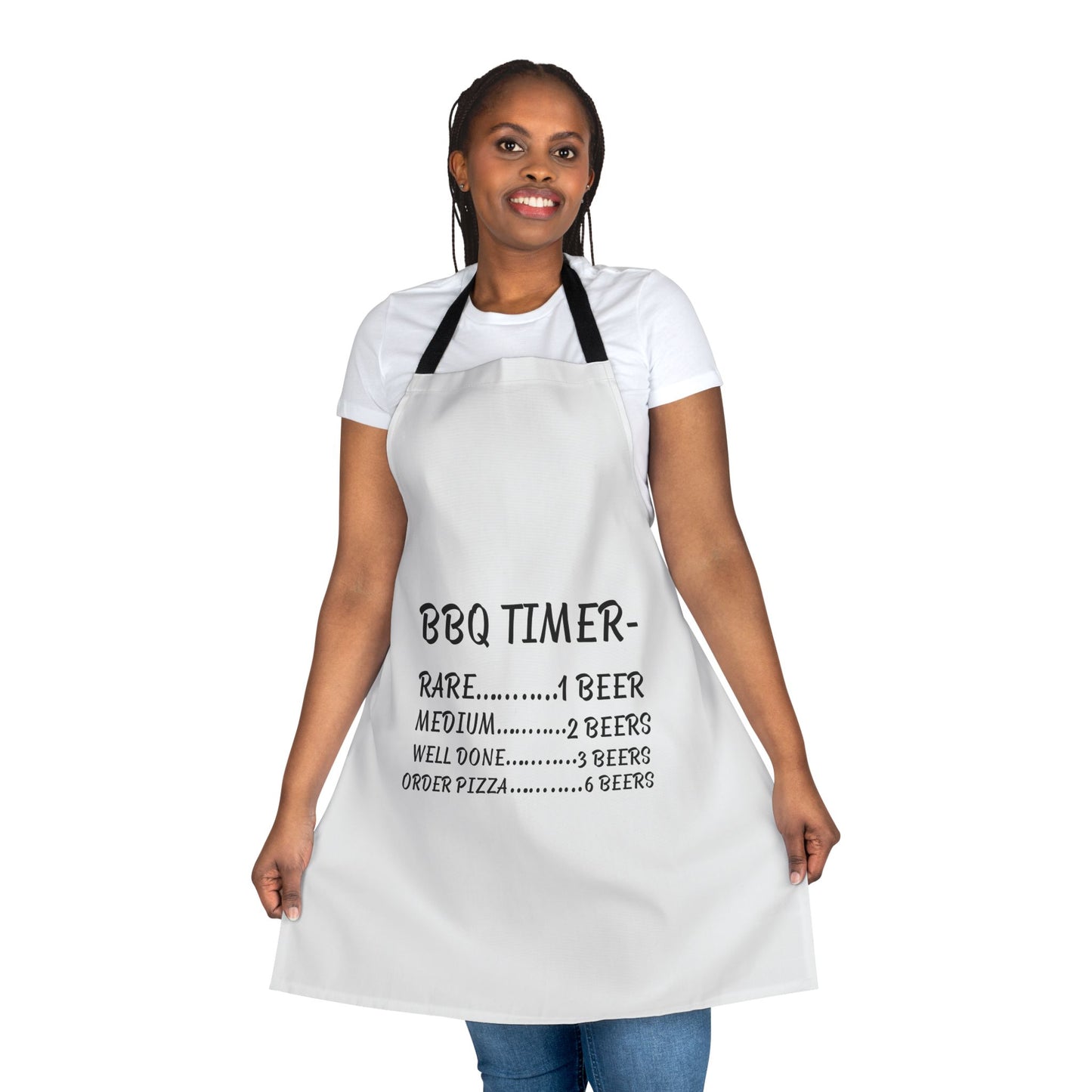 Funny BBQ Timer Grill Apron — Humorous Cooking Apron