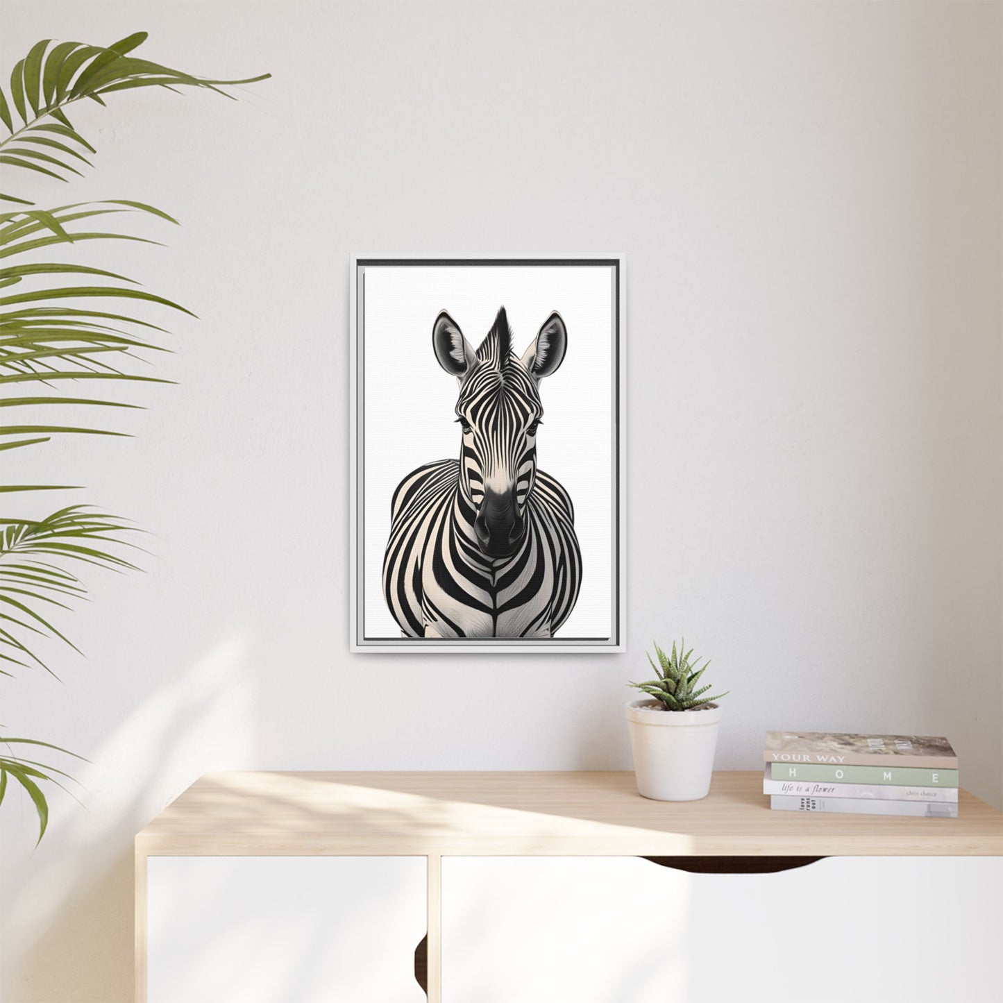 Striking Zebra Wall Art Black & White Wildlife Photography Print, Safari Animal Home Decor, Zebra Lover Nursery Room Gift