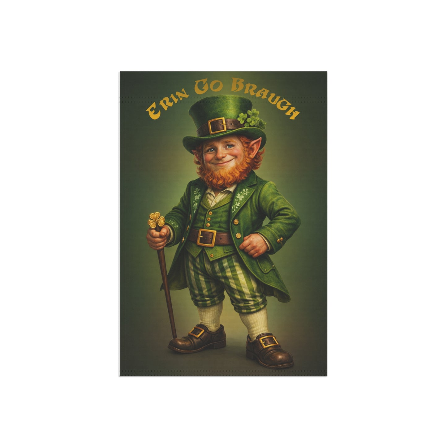 Erin Go Bragh Leprechaun Garden Flag | St Patrick’s Day Outdoor Yard Decor | Irish Shamrock Flag