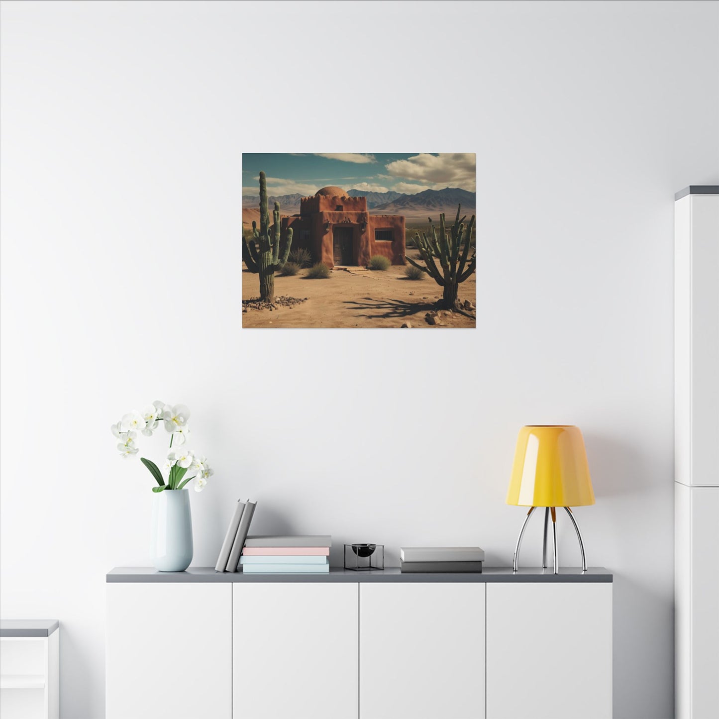Southwestern Wall Art |  Rustic Desert Scene | Mantle Art Decor