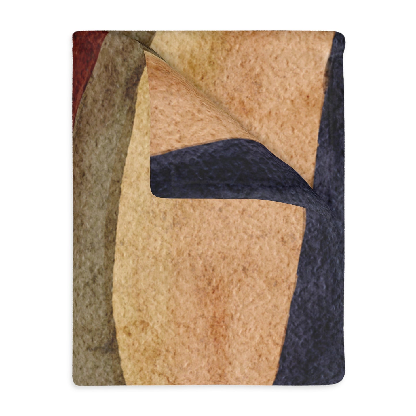 Abstract Earth Tone Throw Blanket | Modern Boho Home Decor