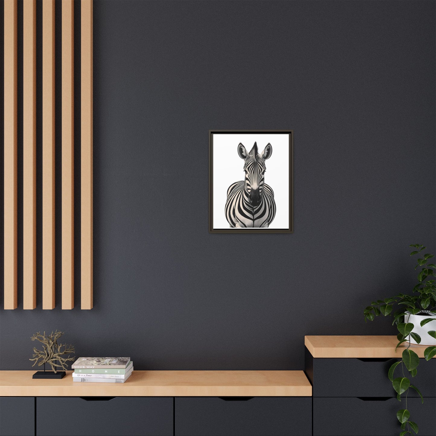 Striking Zebra Wall Art Black & White Wildlife Photography Print, Safari Animal Home Decor, Zebra Lover Nursery Room Gift