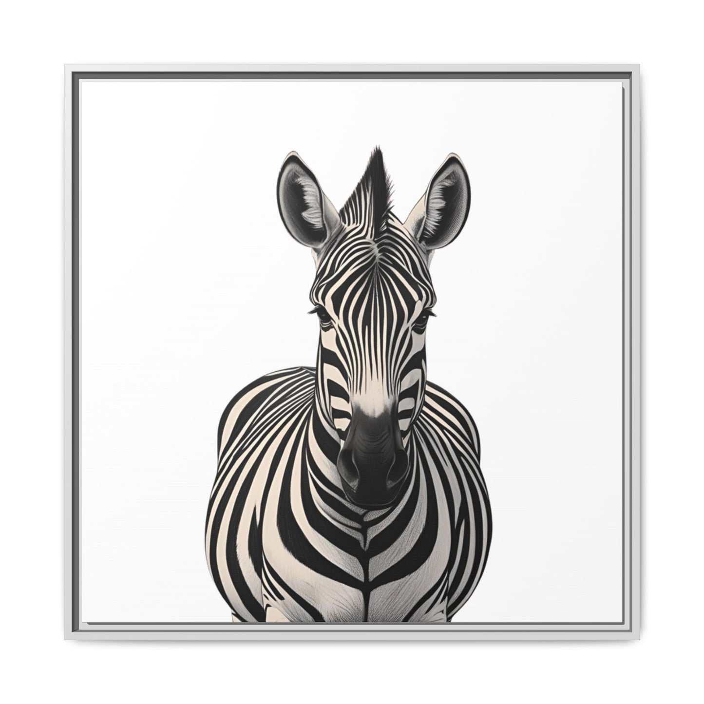 Striking Zebra Wall Art Black & White Wildlife Photography Print, Safari Animal Home Decor, Zebra Lover Nursery Room Gift