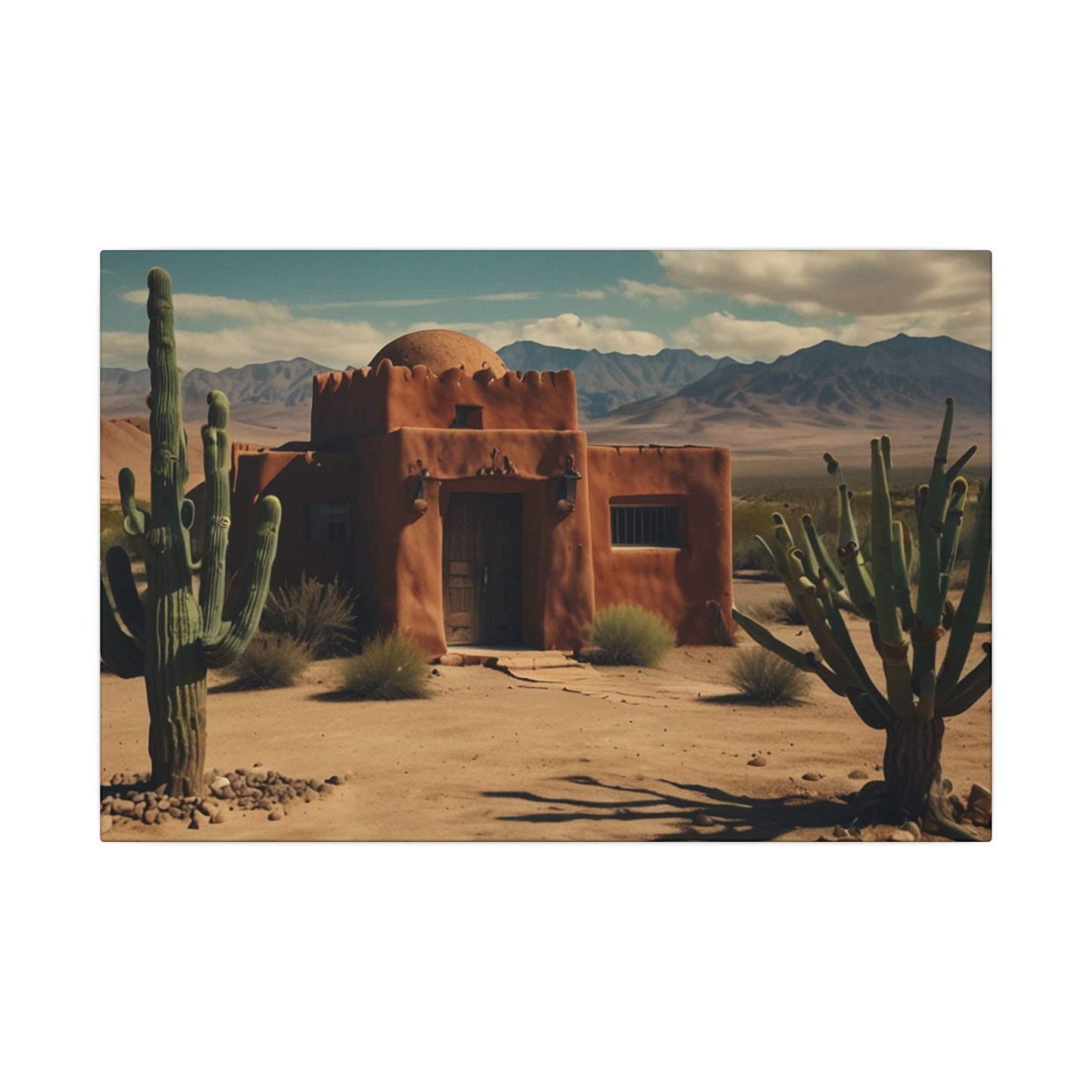 Southwestern Wall Art |  Rustic Desert Scene | Mantle Art Decor