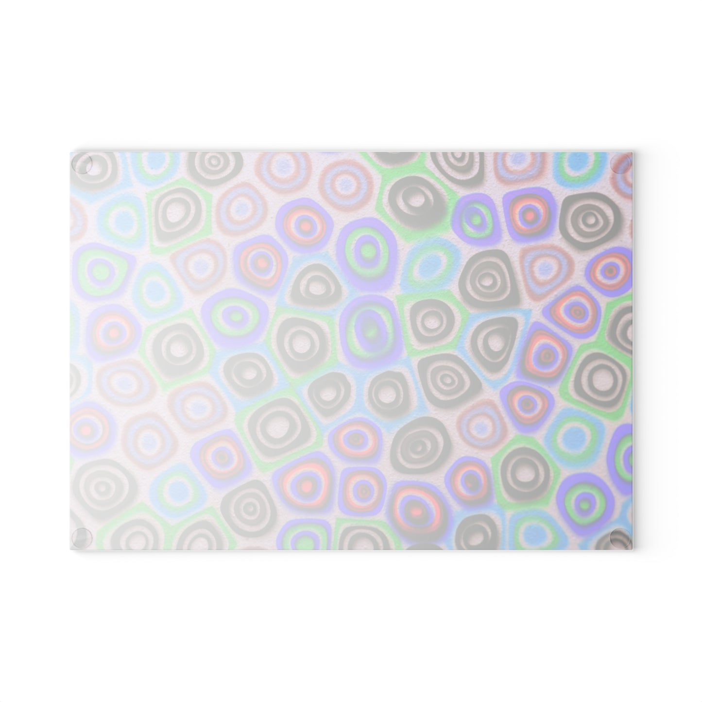 Retro Pebble Pattern Glass Cutting Board | Colorfu Geometric Kitchen Decor