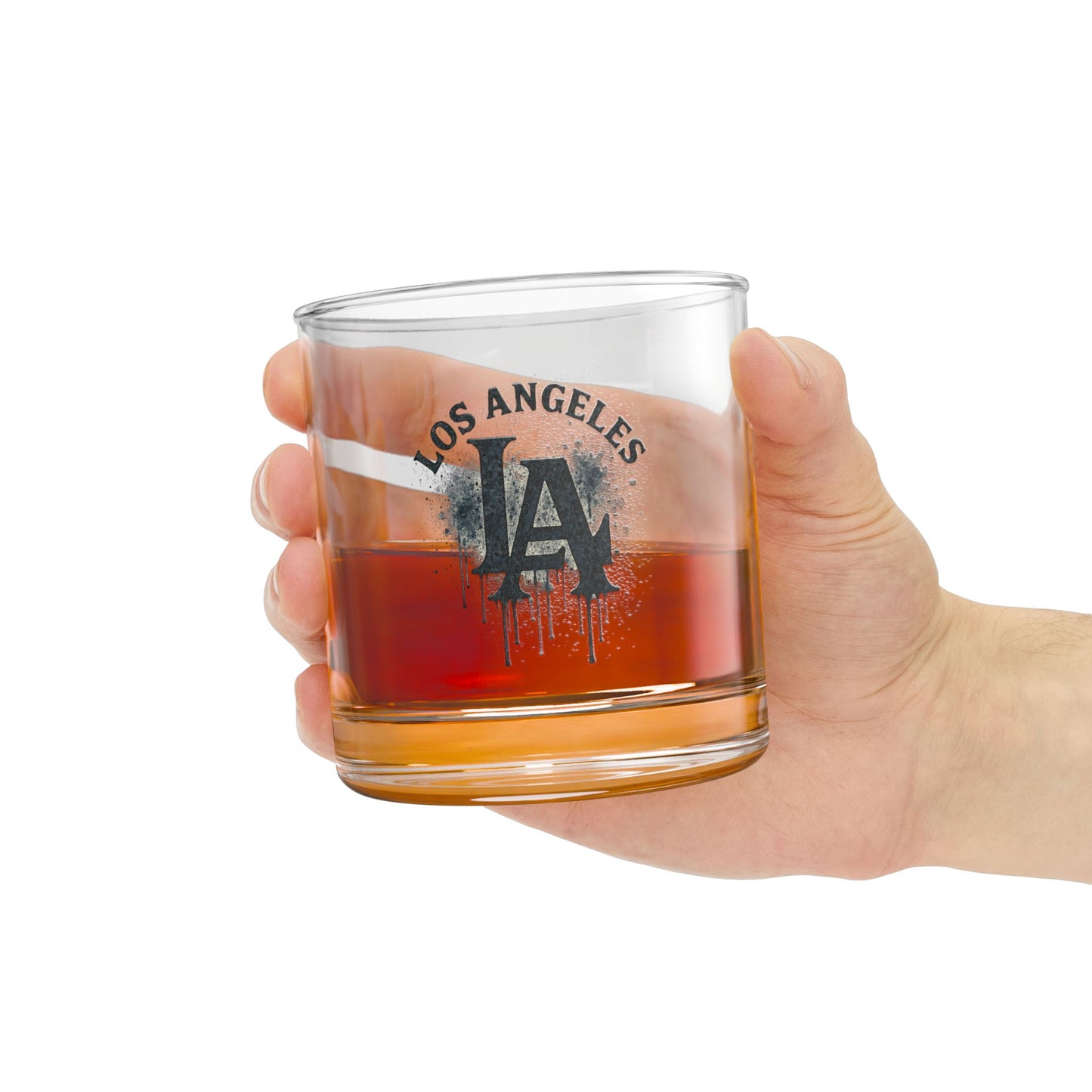 LA Rocks Glass | Los Angeles Whiskey Glass | Fan Barware Gift