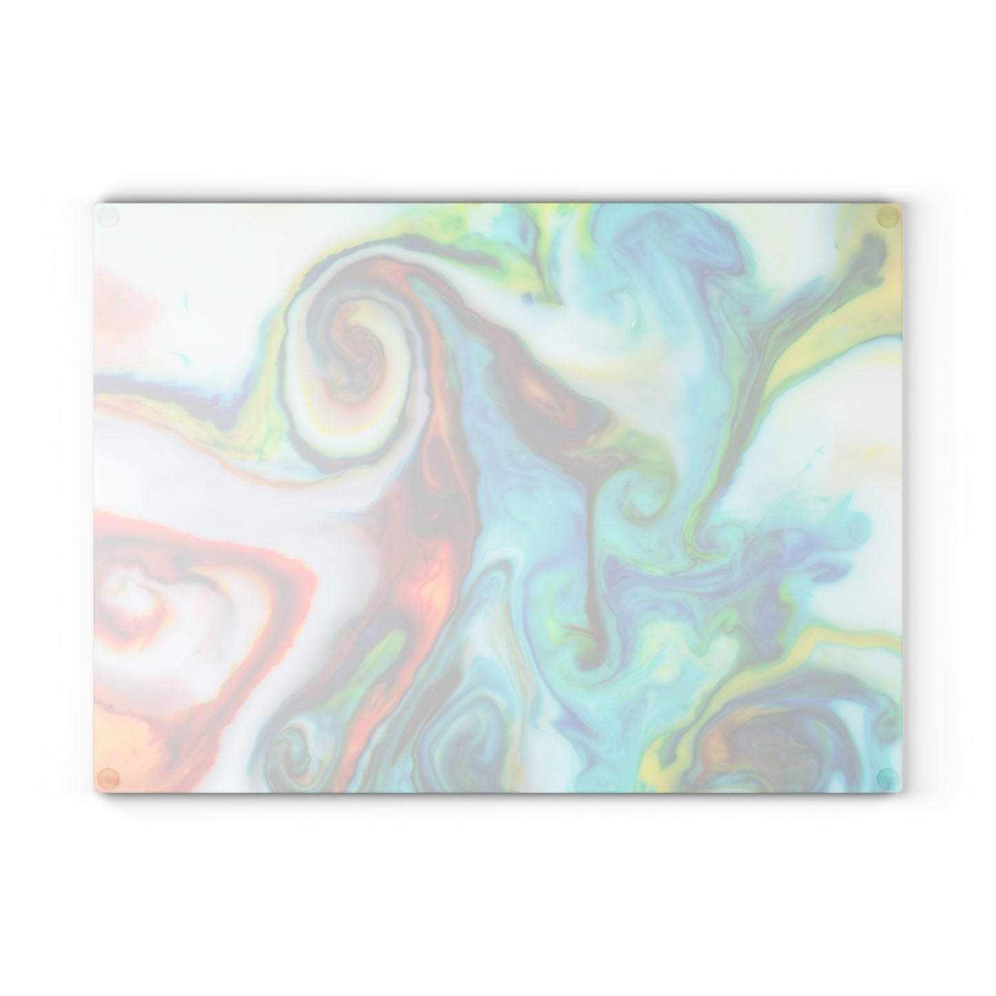 Abstract Color Swirl Cutting Board | Marbleized Pour Art