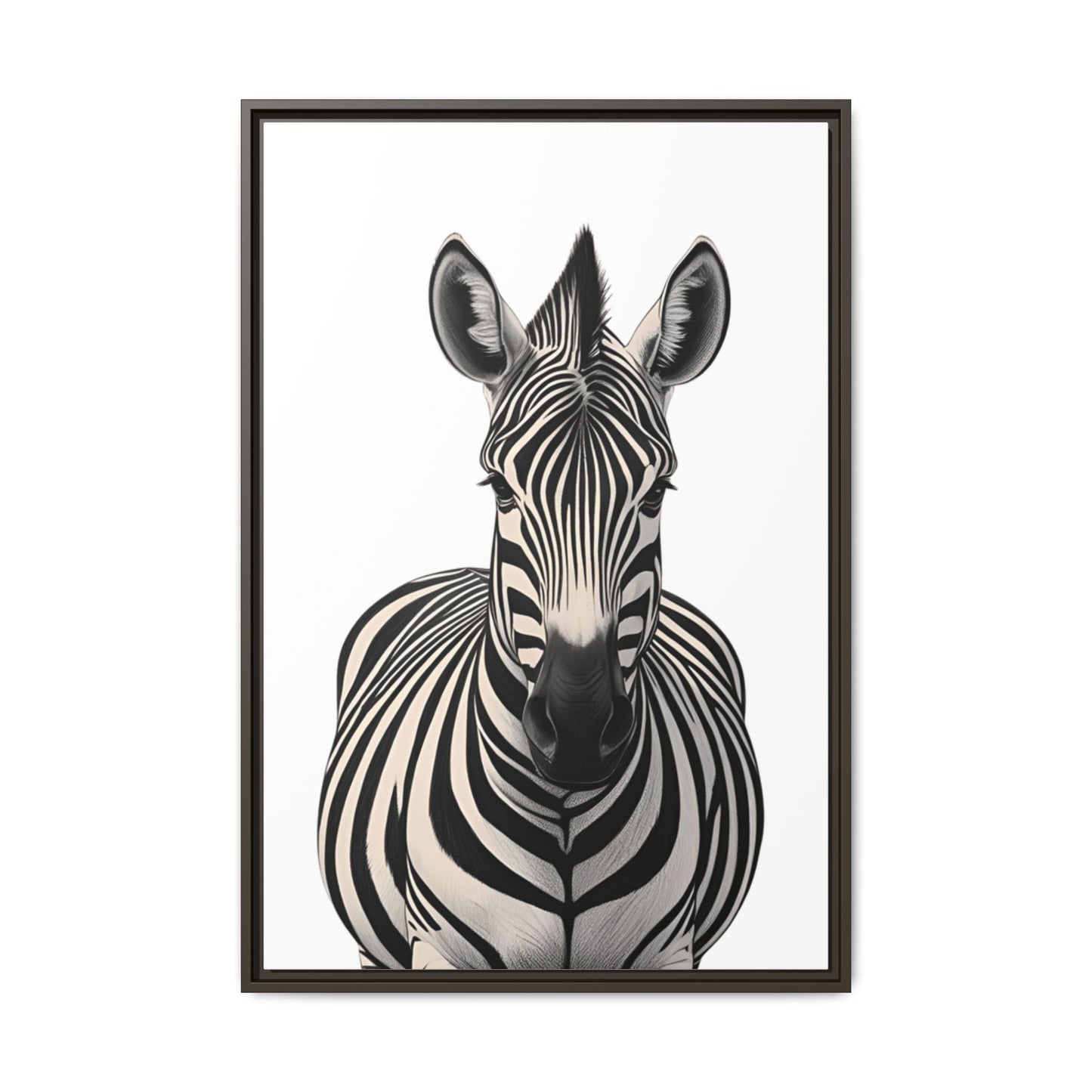 Striking Zebra Wall Art Black & White Wildlife Photography Print, Safari Animal Home Decor, Zebra Lover Nursery Room Gift